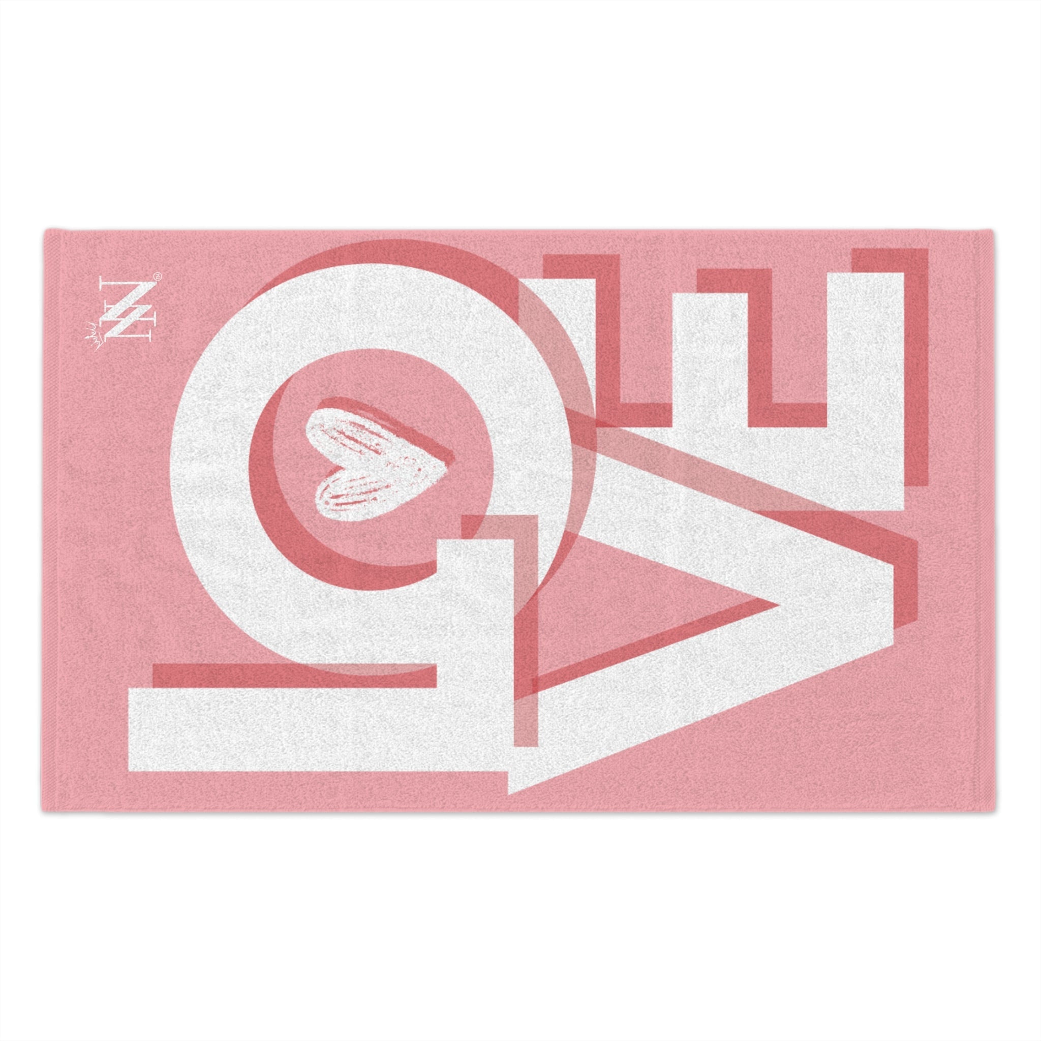 Block Letter Love Heart Sex Towel