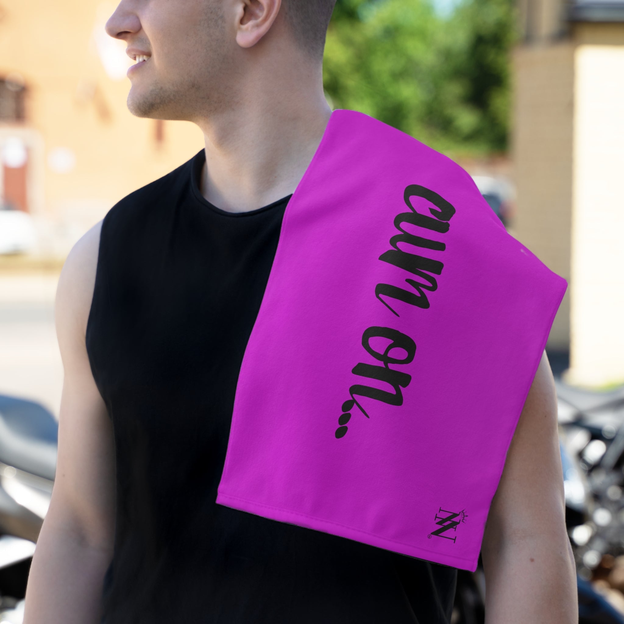 Cum On... Bright Purple | Mix & Match Soft Fun-Flirty Lovers’ Towels