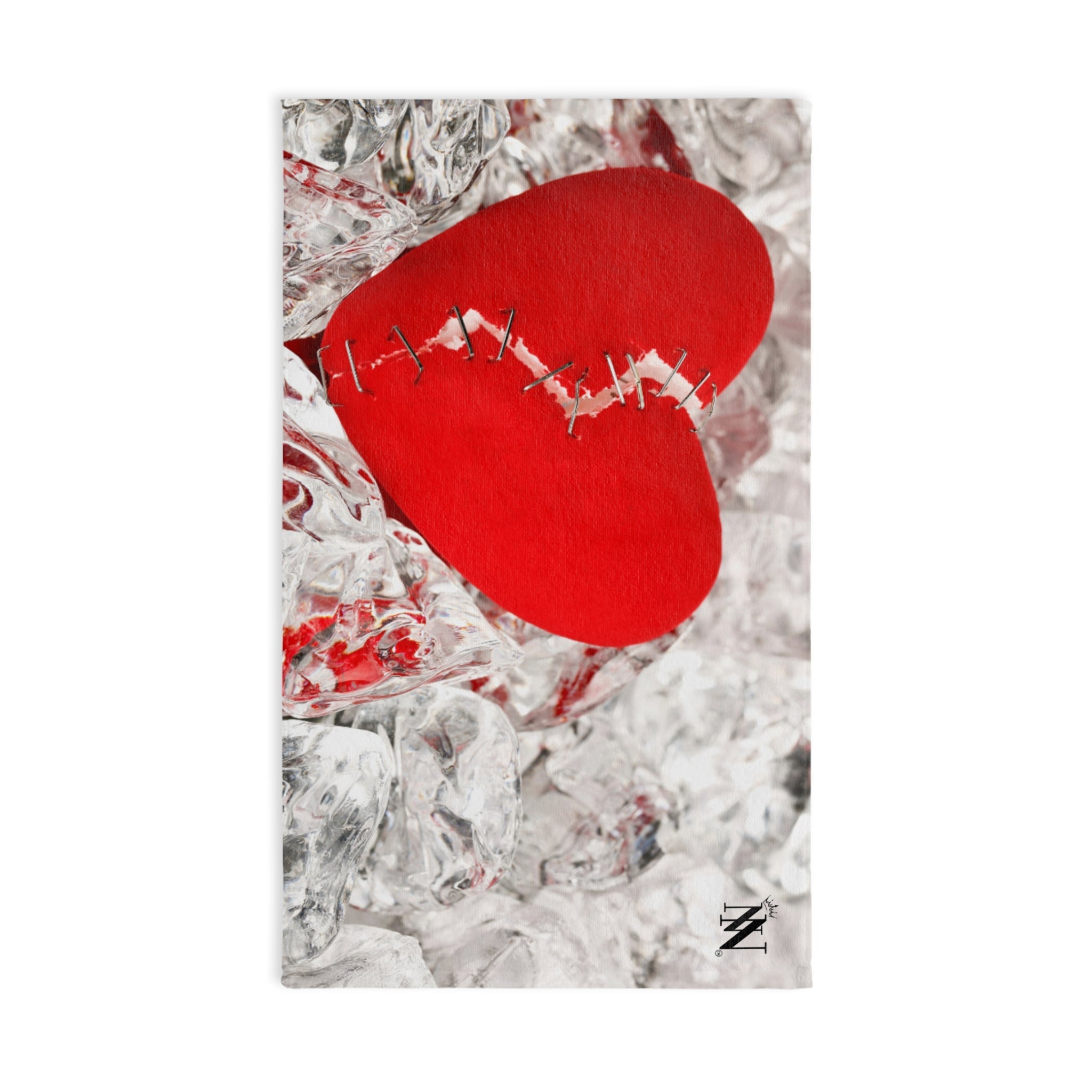 Broken Stitched Heart on Ice 3D Print | Mix & Match Original Fun-Flirty Lovers’ Towels