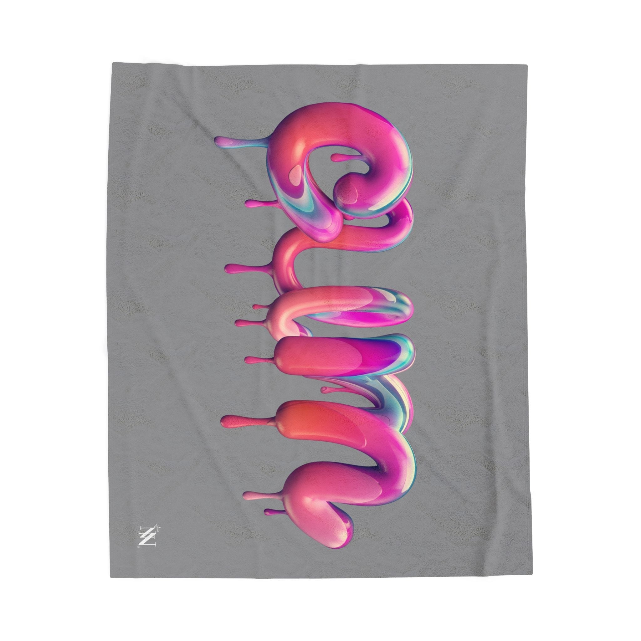 Dripping Cum Grey | Mix & Match Velveteen Fun-Flirty Lovers’ Blankets