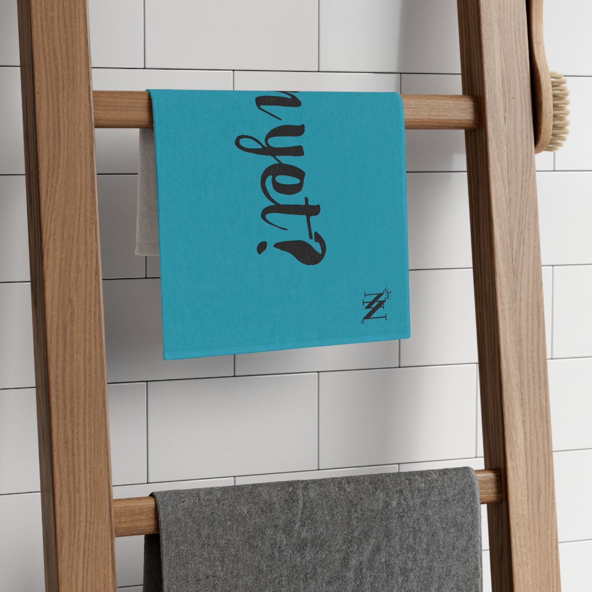 Cum Yet? Teal | Mix & Match Soft Fun-Flirty Lovers’ Towels