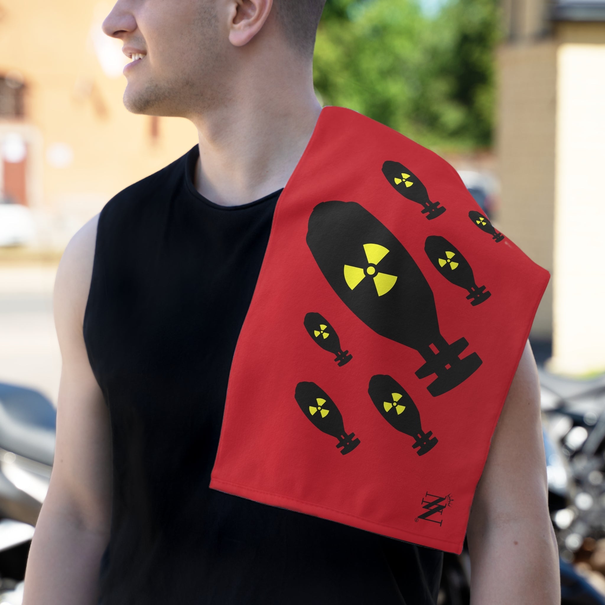 Toxic Bombs Red | Mix & Match Soft Fun-Flirty Lovers’ Towels