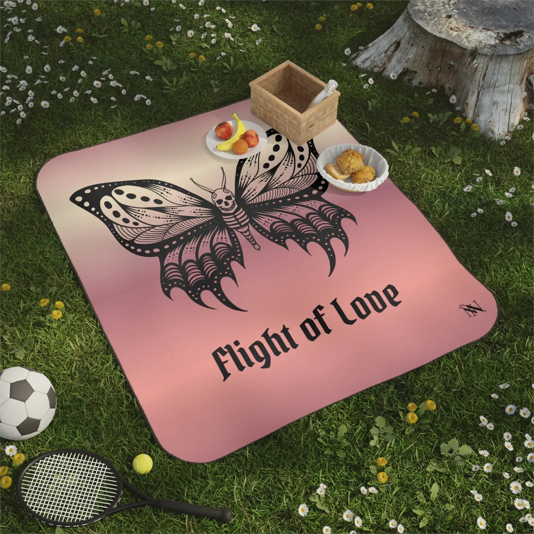 Flight of Love Skull Butterfly Sex Blanket