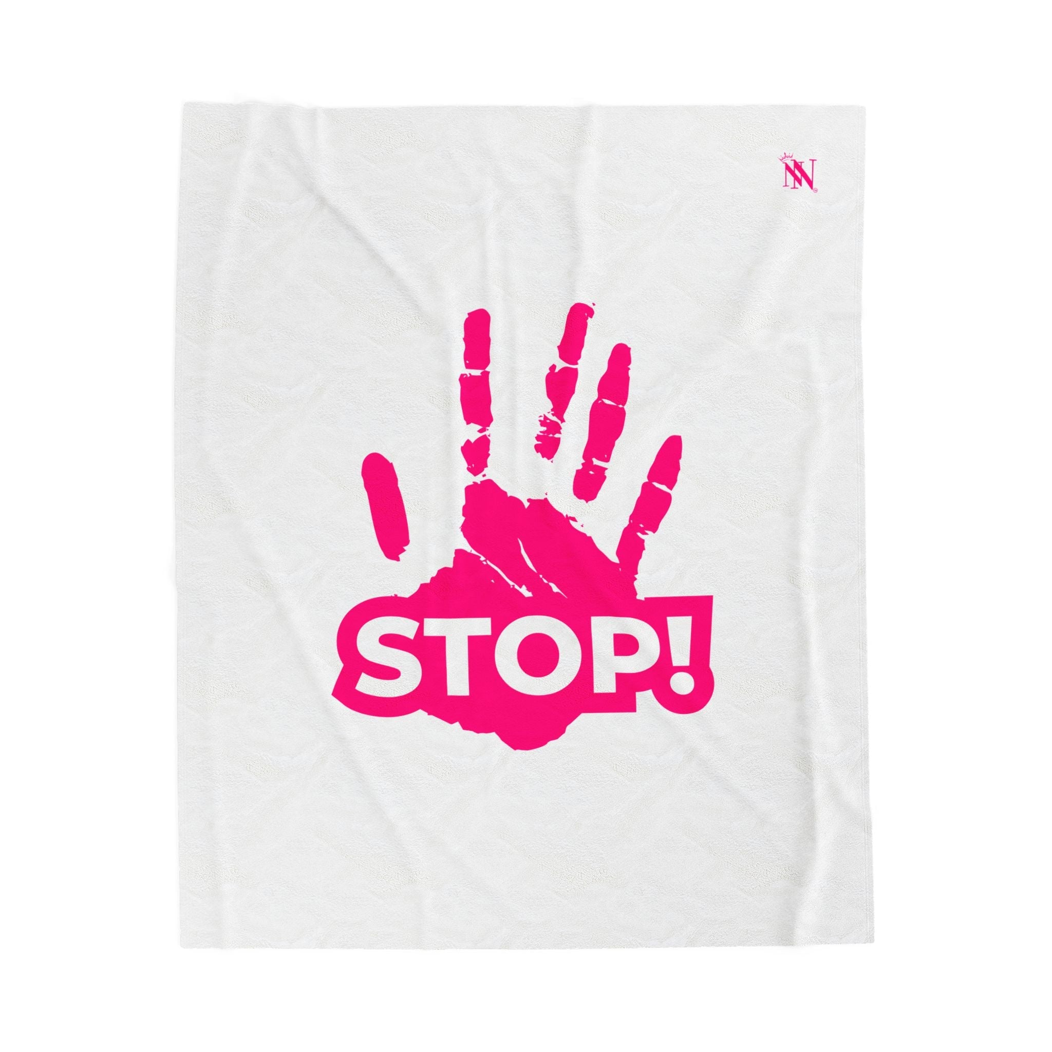 Stop! Handprint | Mix & Match Fun-Flirty Lovers’ Blankets
