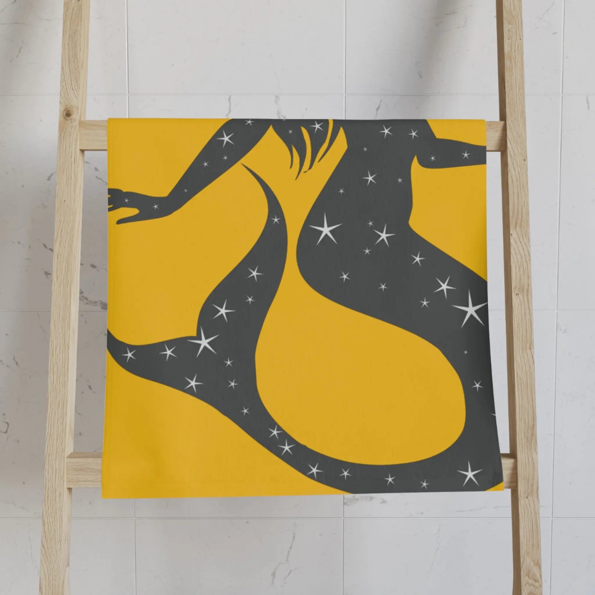 Mermaid Star Yellow Cum Towel