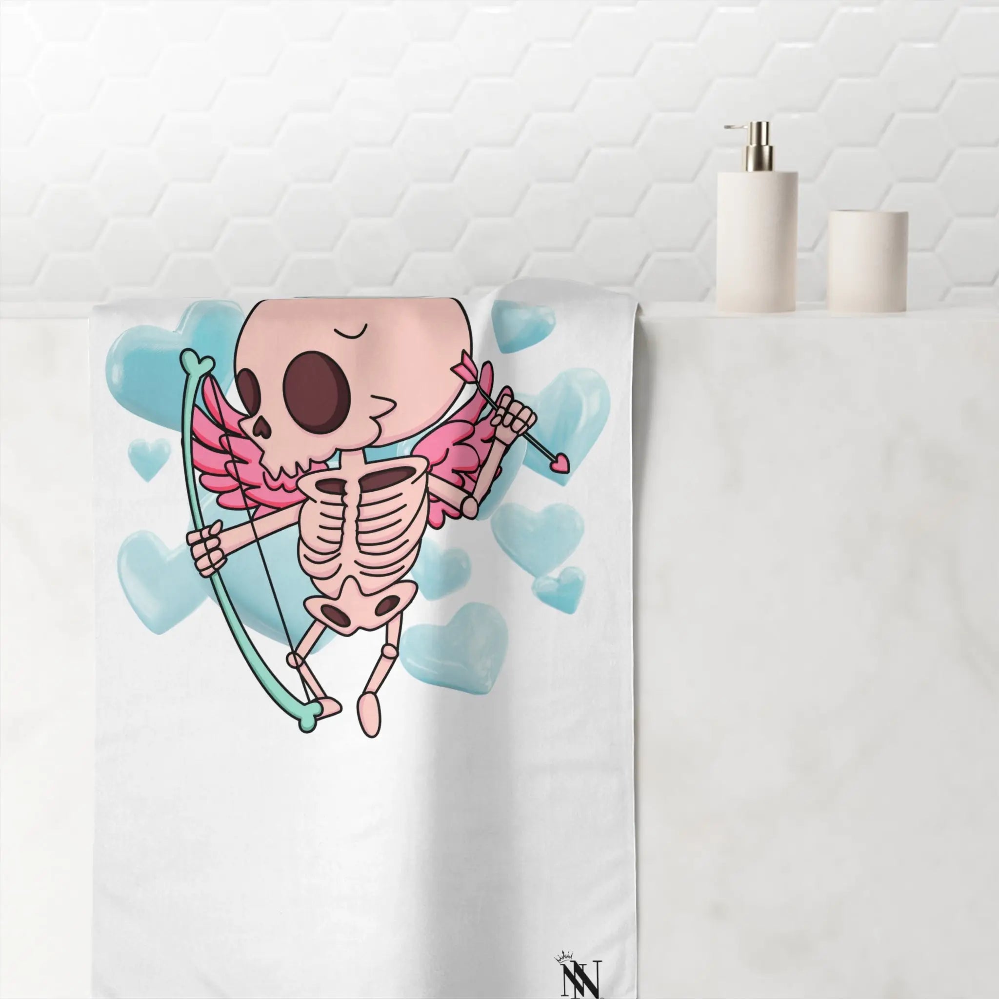 Skeleton Cupid Love | Mix & Match XL Fun-Flirty Lovers’ Towels