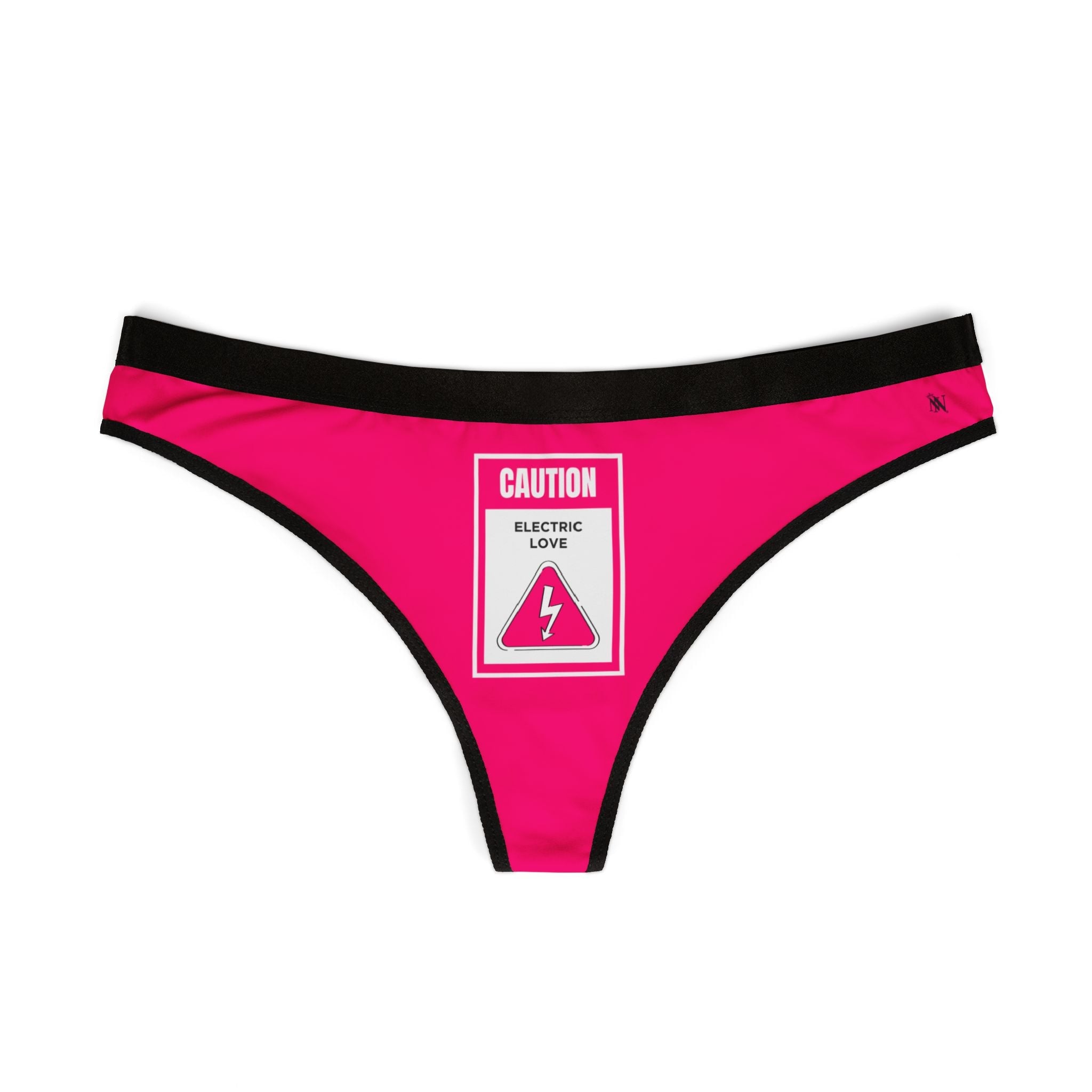 Caution Electric Love Sex Gifts Humor Naughty Women’s Thong