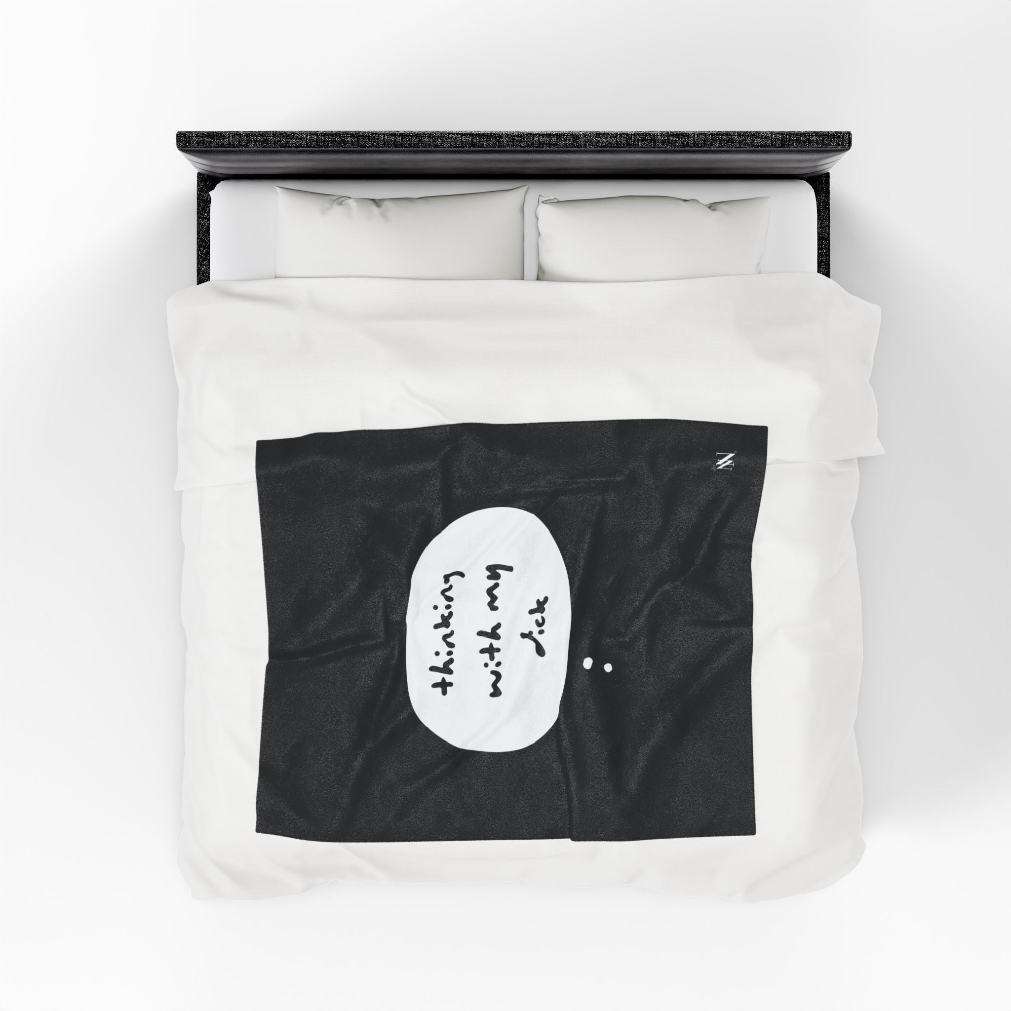 Black Thinking With My Dick | Mix & Match Fun-Flirty Lovers’ Blankets