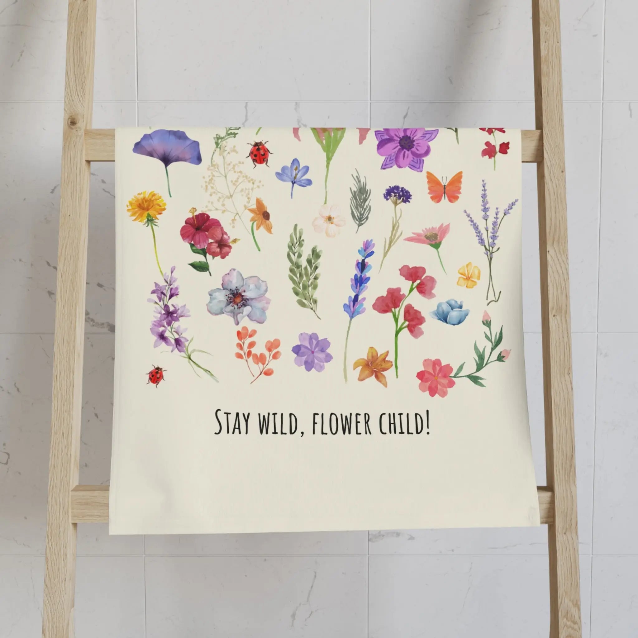 Stay Wild Flower Child! | Mix & Match Classic Fun-Flirty Lovers’ Towels