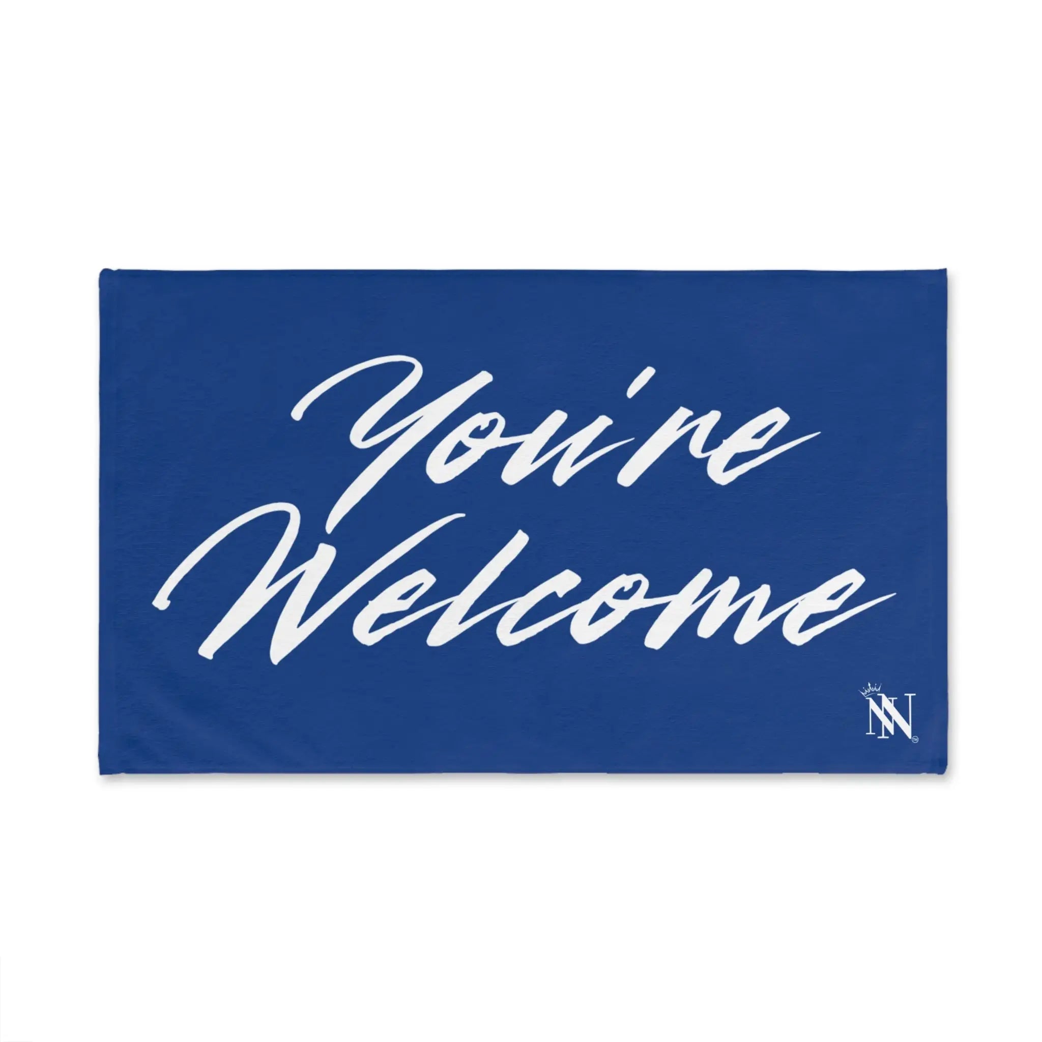 Simply Youâre Welcome Blue Cum Towel