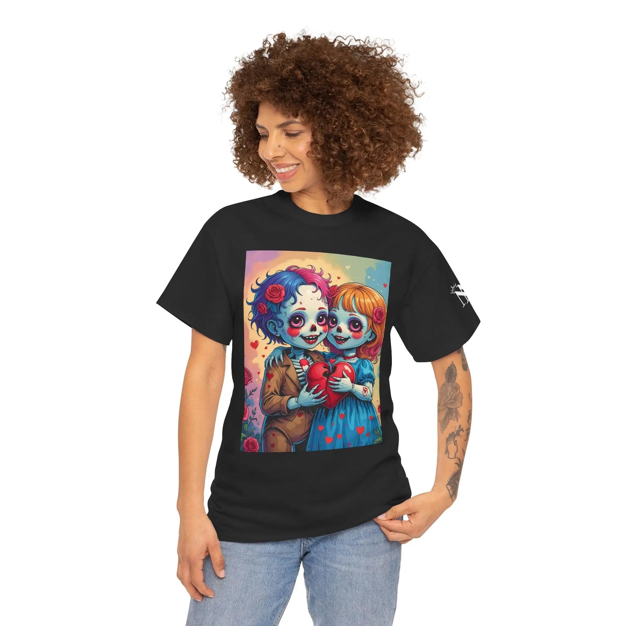 Dead Dolls in Love | Mix & Match Cotton Unisex Fun-Flirty Loversโ T-Shirts