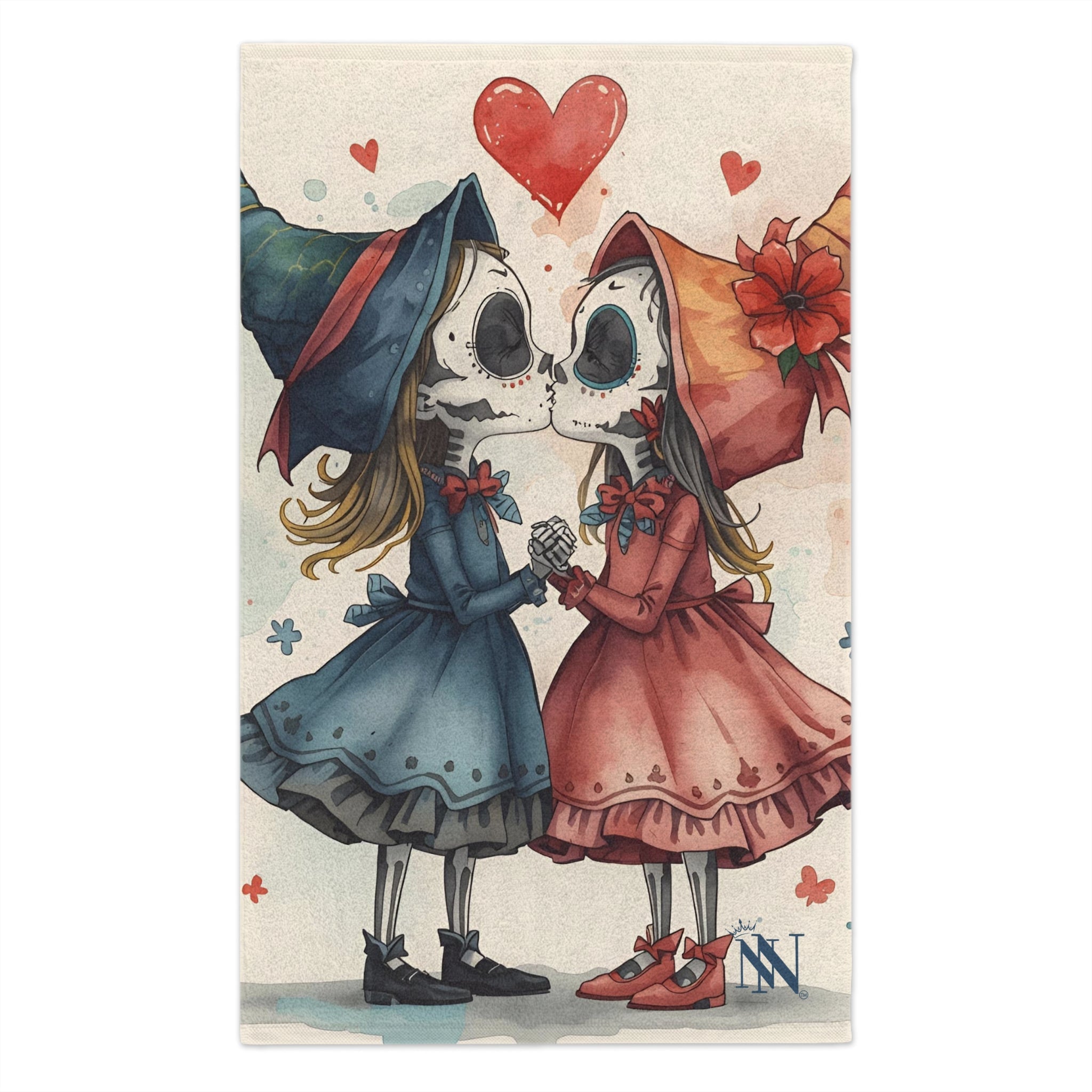 Kissing Witches Print | Mix & Match Soft Fun-Flirty Lovers’ Towels