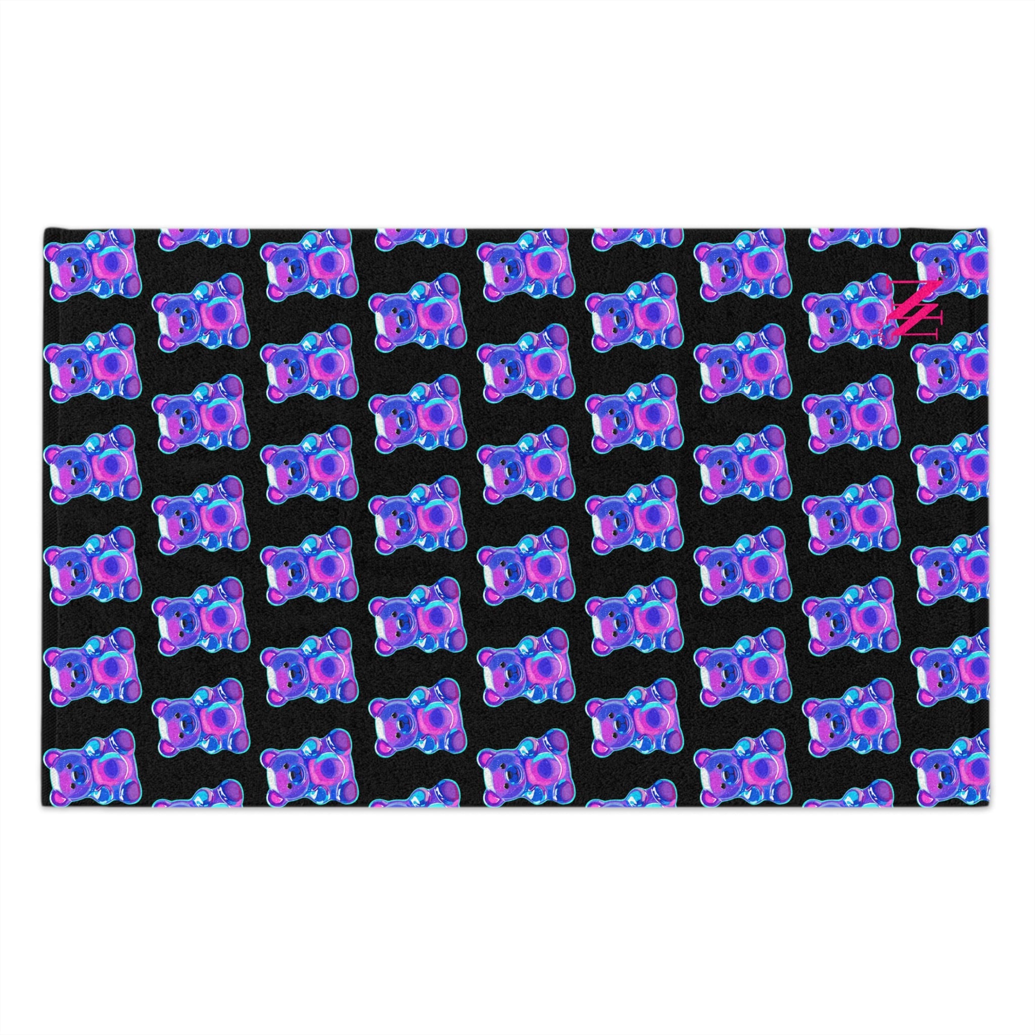 Yummy Bear Pattern Black | Mix & Match Soft Fun-Flirty Lovers’ Towels