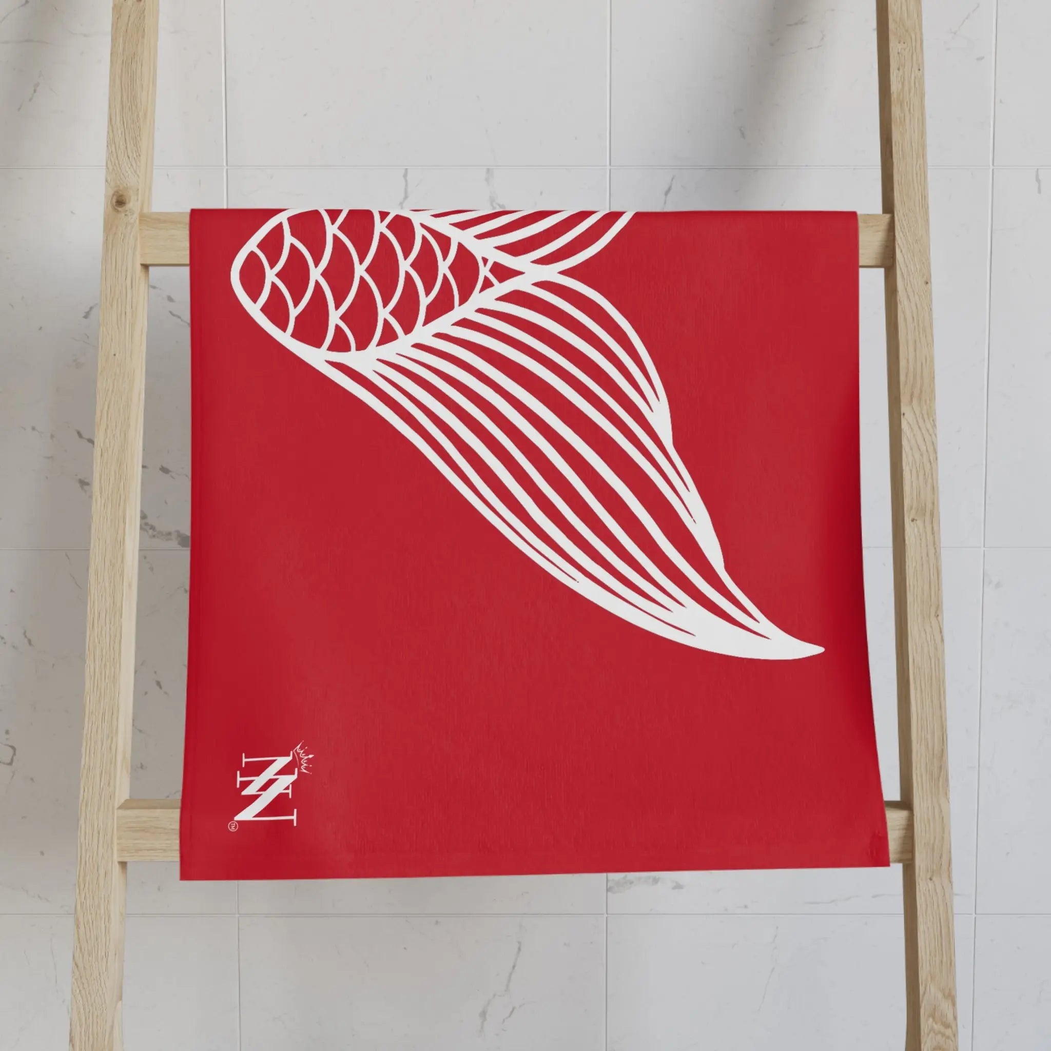 Mermaid Tail Red Cum Towel