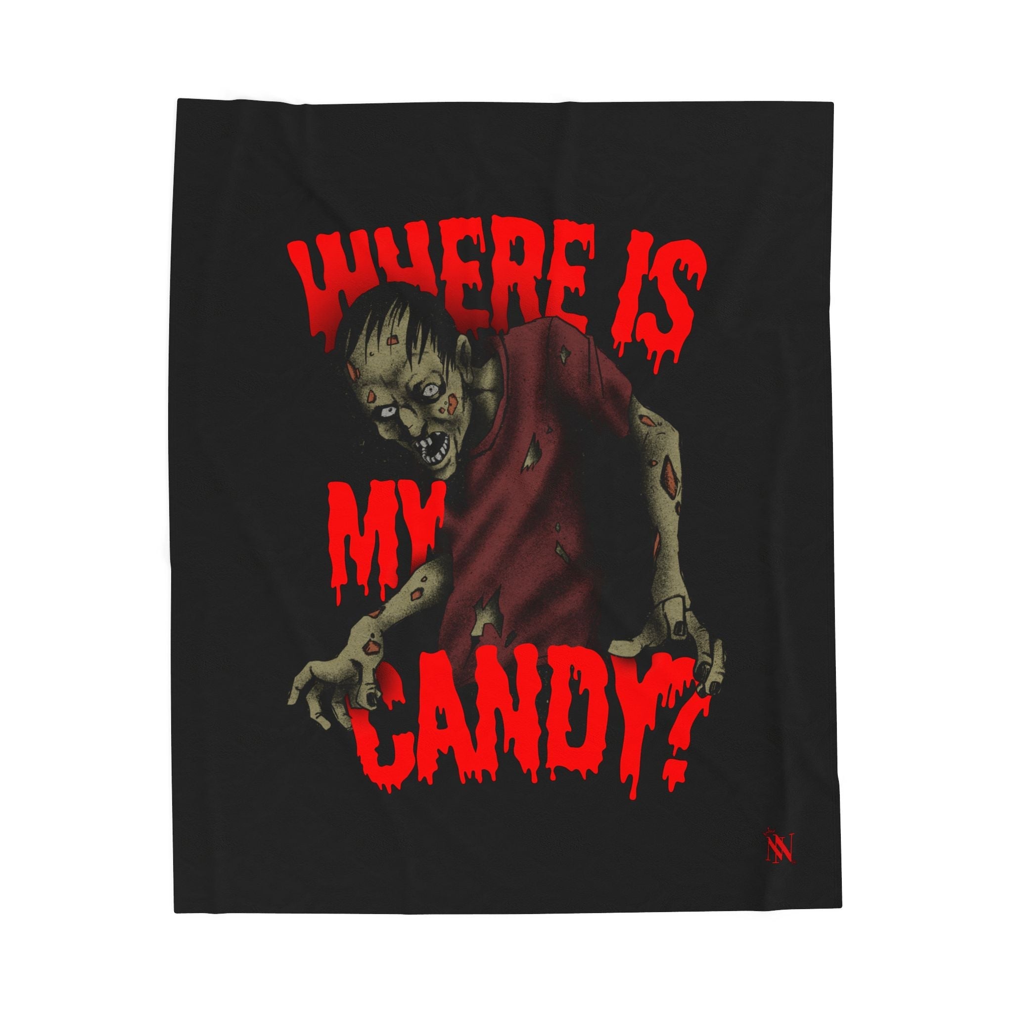 Where is My Candy? Zombie | Mix & Match Velveteen Fun-Flirty Lovers’ Blankets