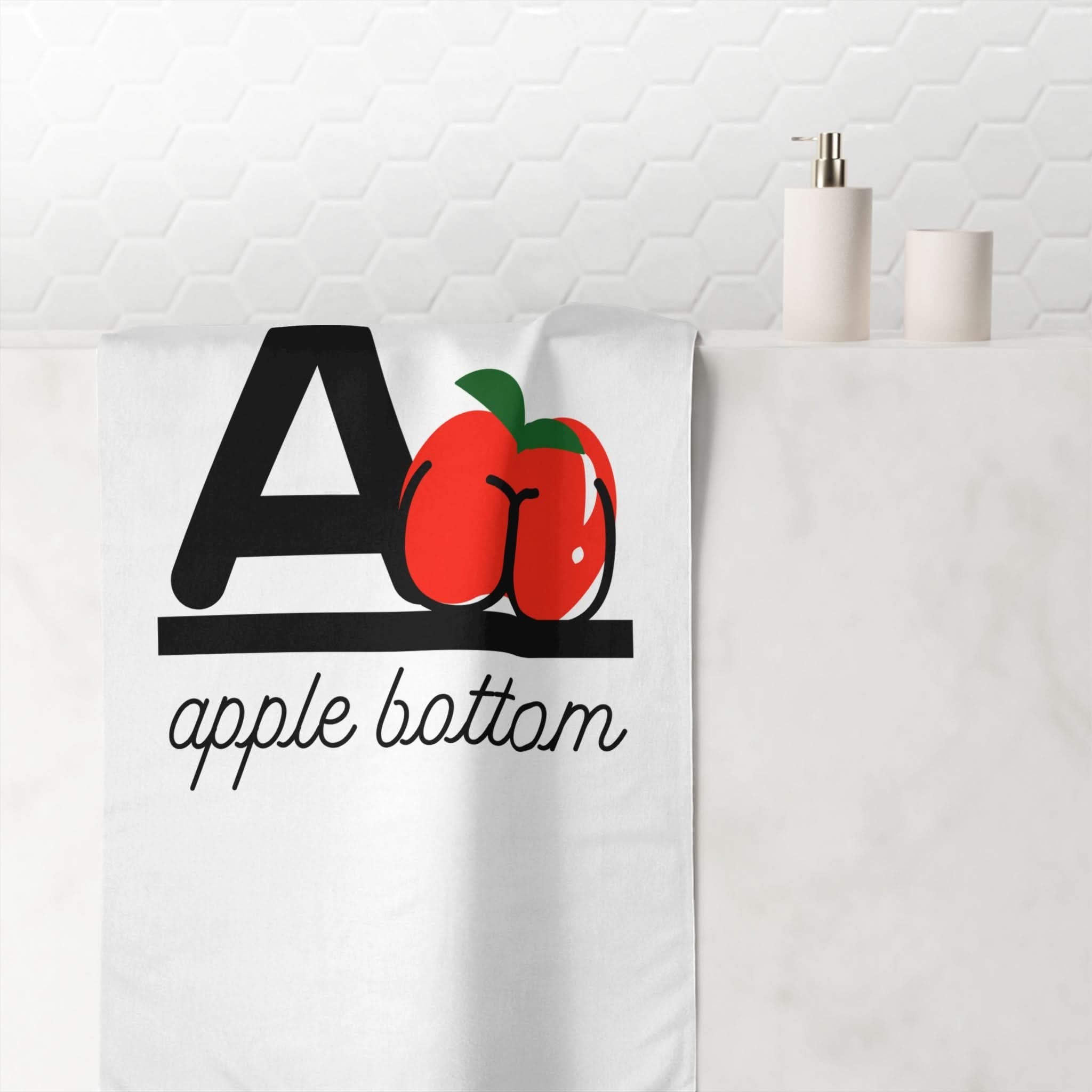 A is for apple | Mix & Match Naughty XL Fun-Flirty Lovers’ Towels