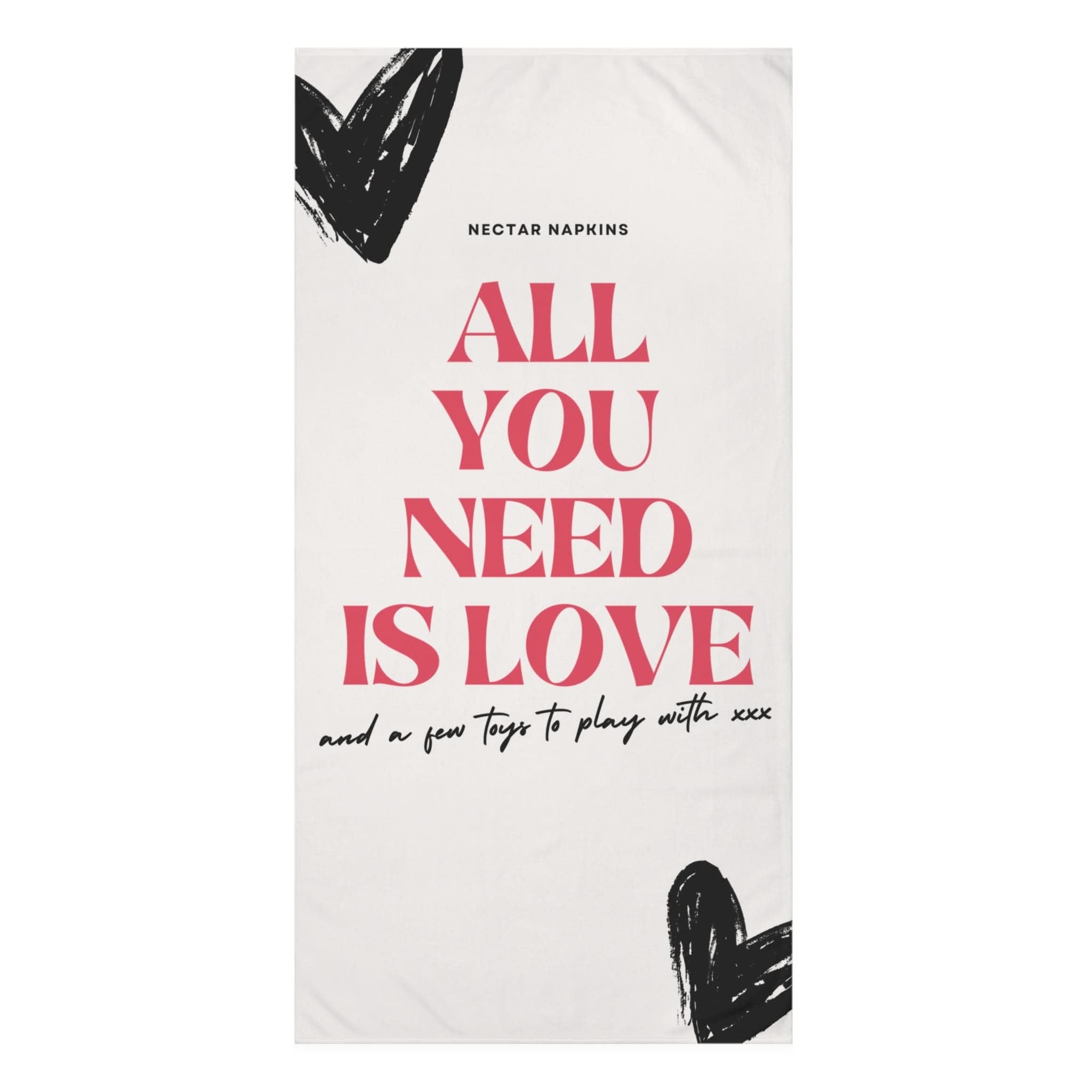 All You Need Is Love | Mix & Match Naughty XL Fun-Flirty Lovers’ Towels