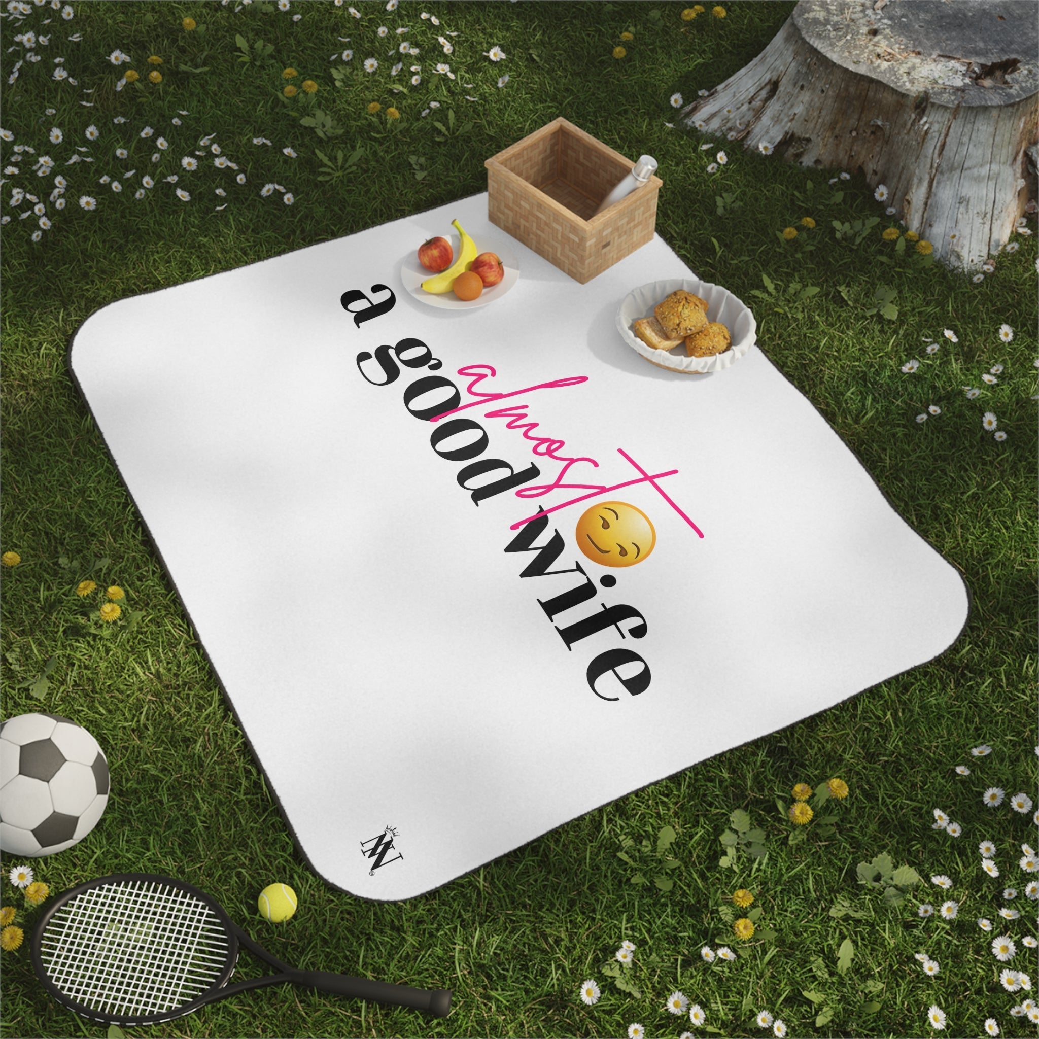 Almost a Good Wife Emoji | Mix Match Fun-Flirty Lovers’ Water-Resistant Blankets