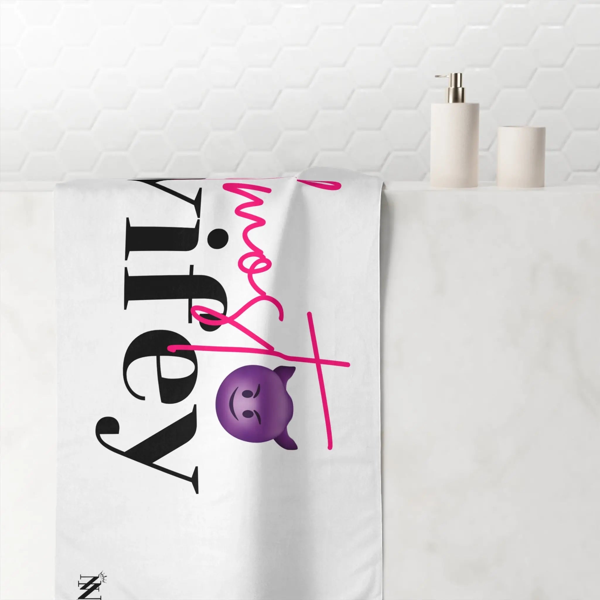 Almost Wifey Bachelorette Emoji | Mix & Match XL Fun-Flirty Lovers’ Towels