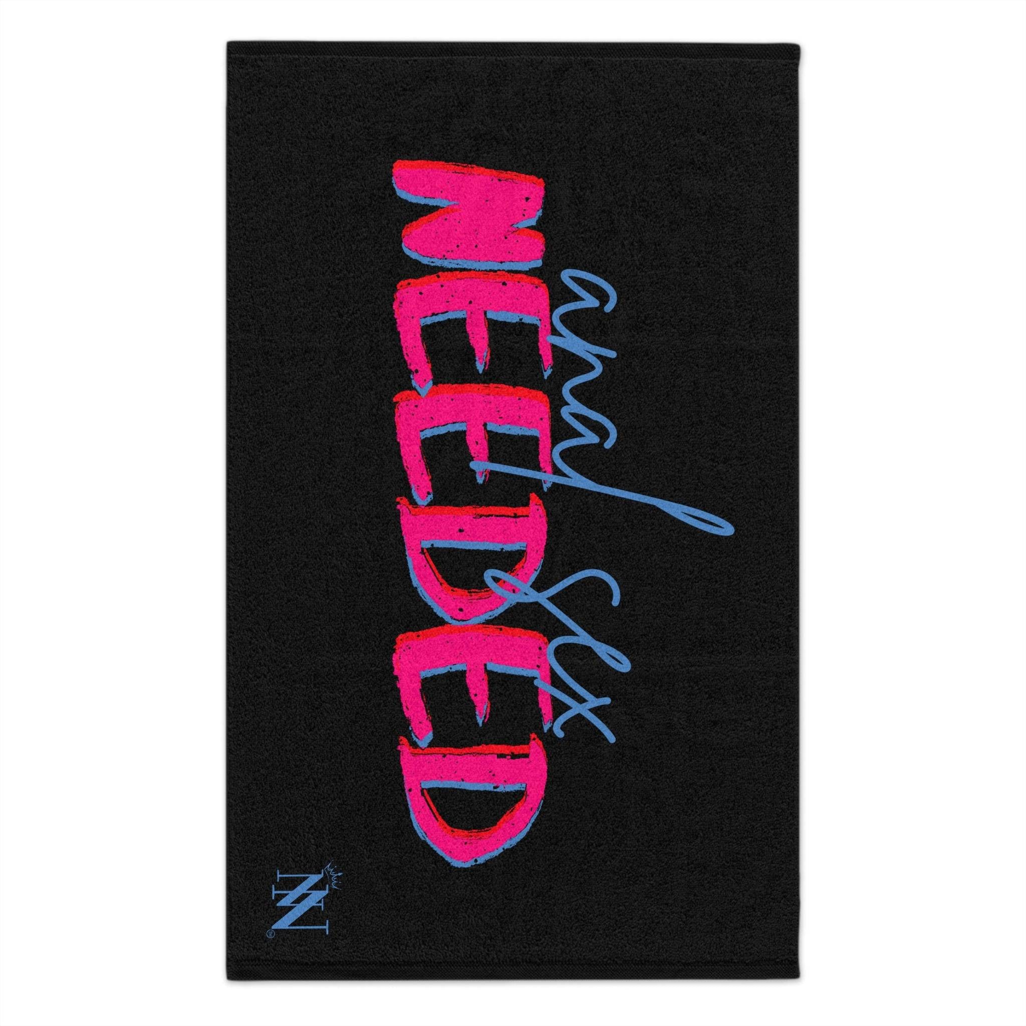Anal Sex Needed Black | Mix & Match Soft Sex Towels | Flirty Loversâ Gifts