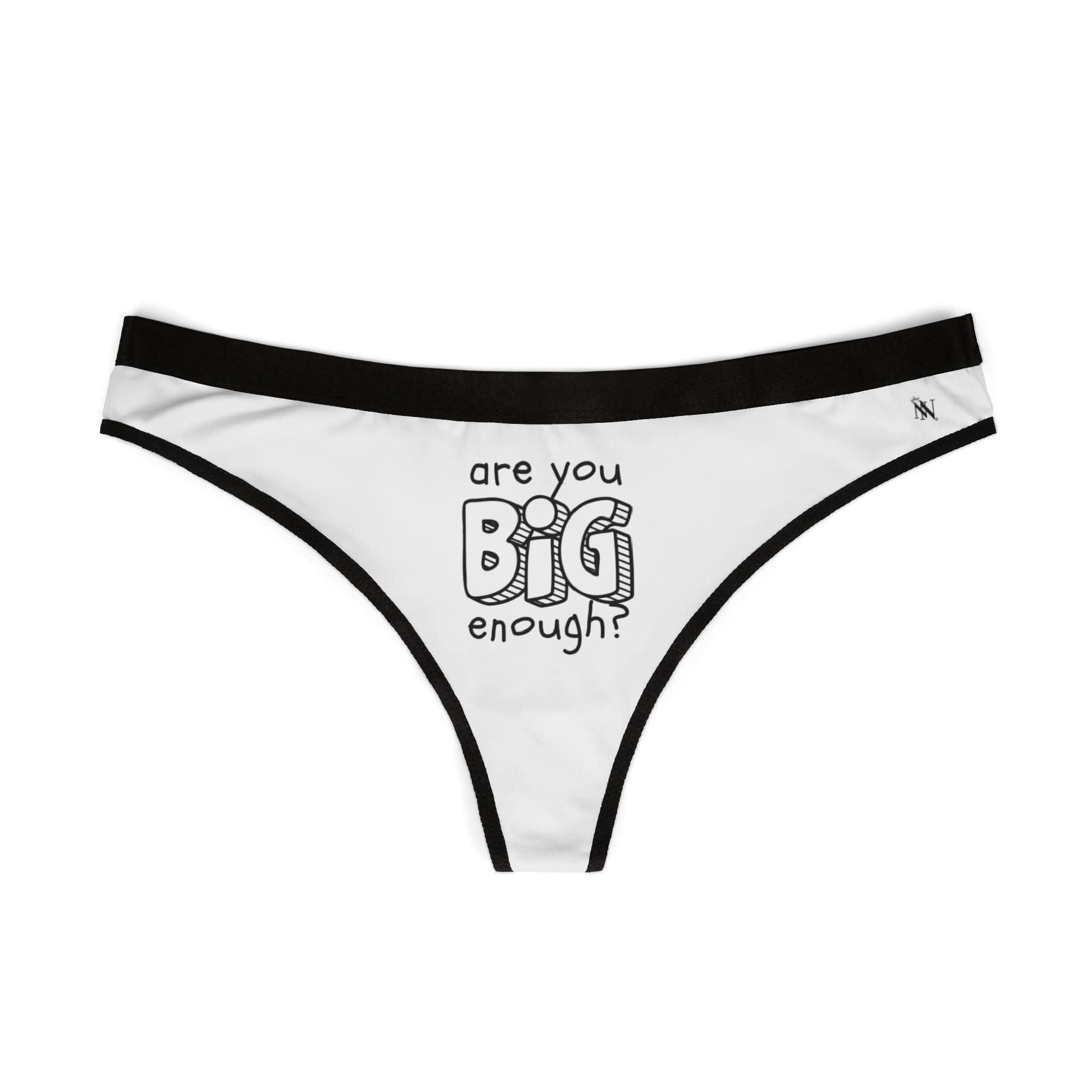 Are You Big Enough? | Mix & Match Women’s Fun-Flirty Lovers’ Thongs