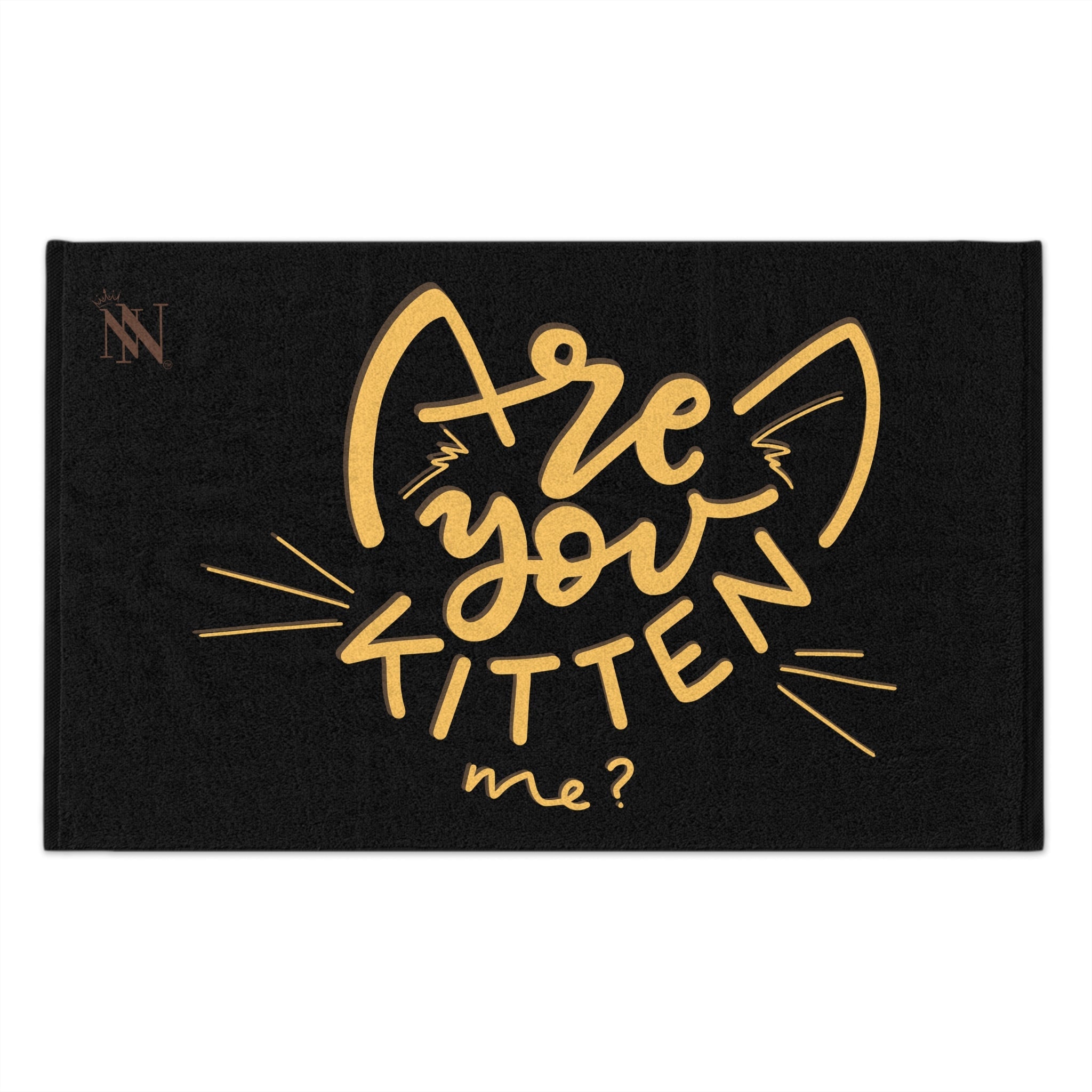 Are You Kitten Me? Black | Mix & Match Soft Fun-Flirty Lovers’ Towels