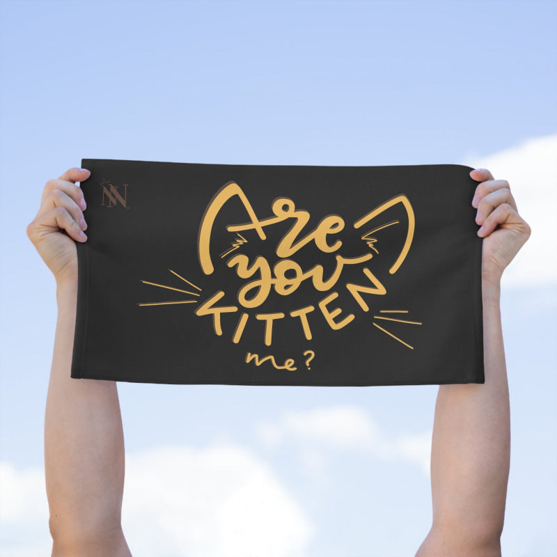 Are You Kitten Me? Black | Mix & Match Soft Fun-Flirty Lovers’ Towels