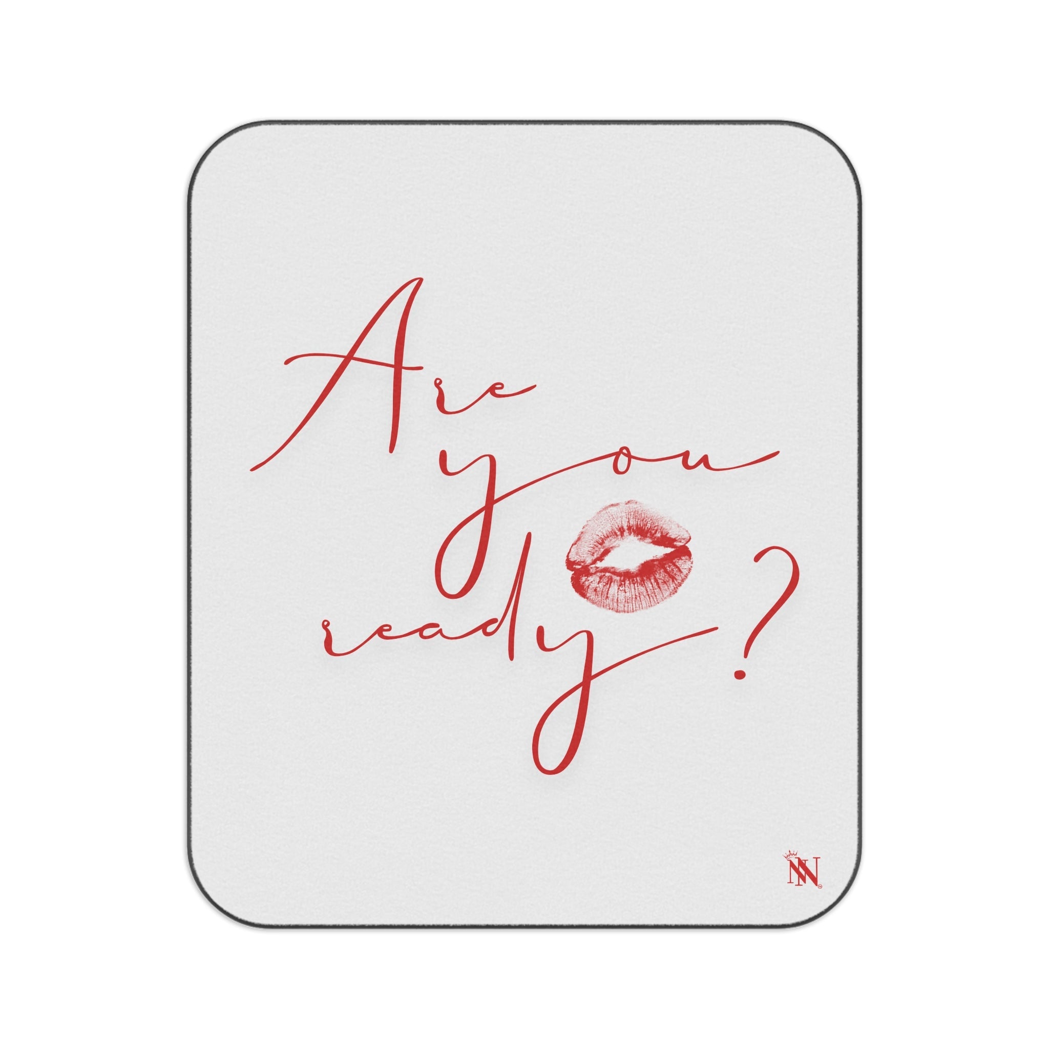 Are You Ready? Kiss Mark | Mix Match Fun-Flirty Lovers’ Water-Resistant Blankets