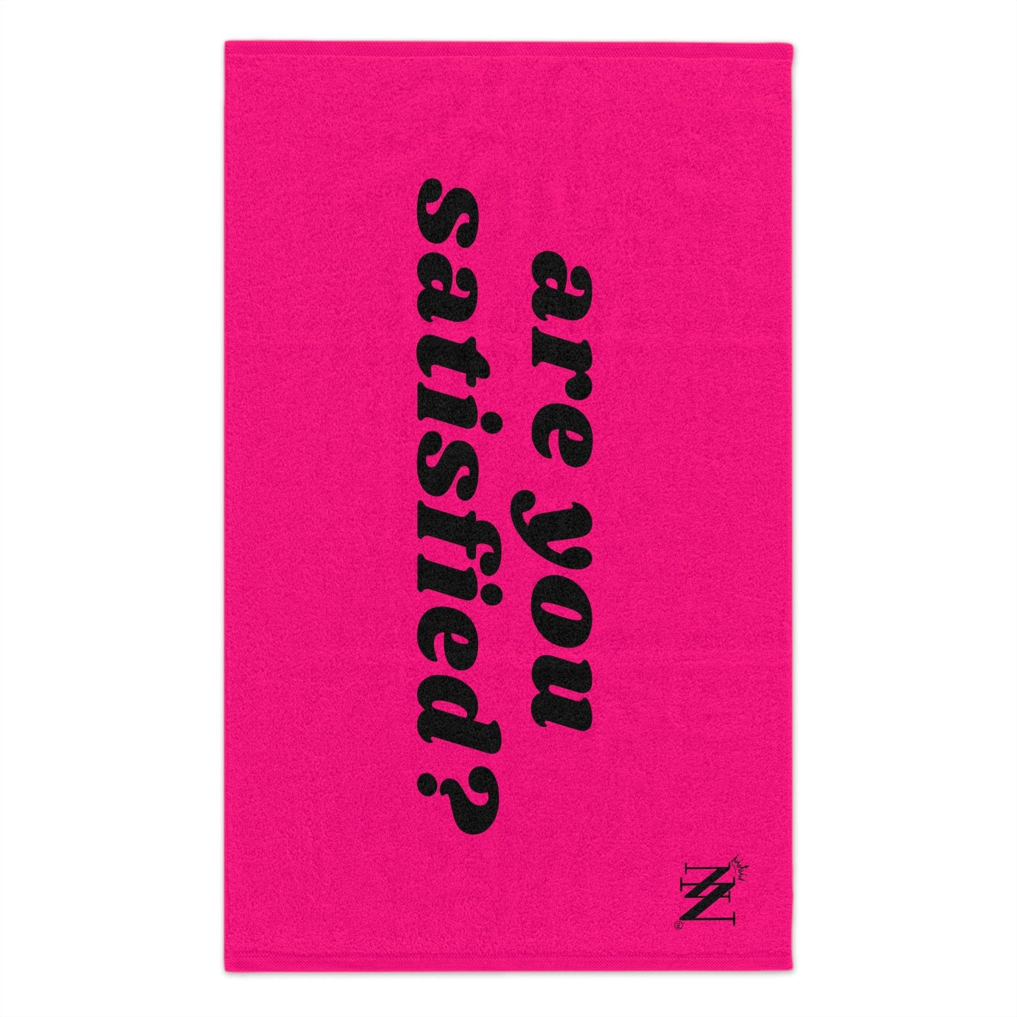 Are You Satisfied? Pink Mix Match Soft Sex Towels | Flirty Lovers’ Gifts