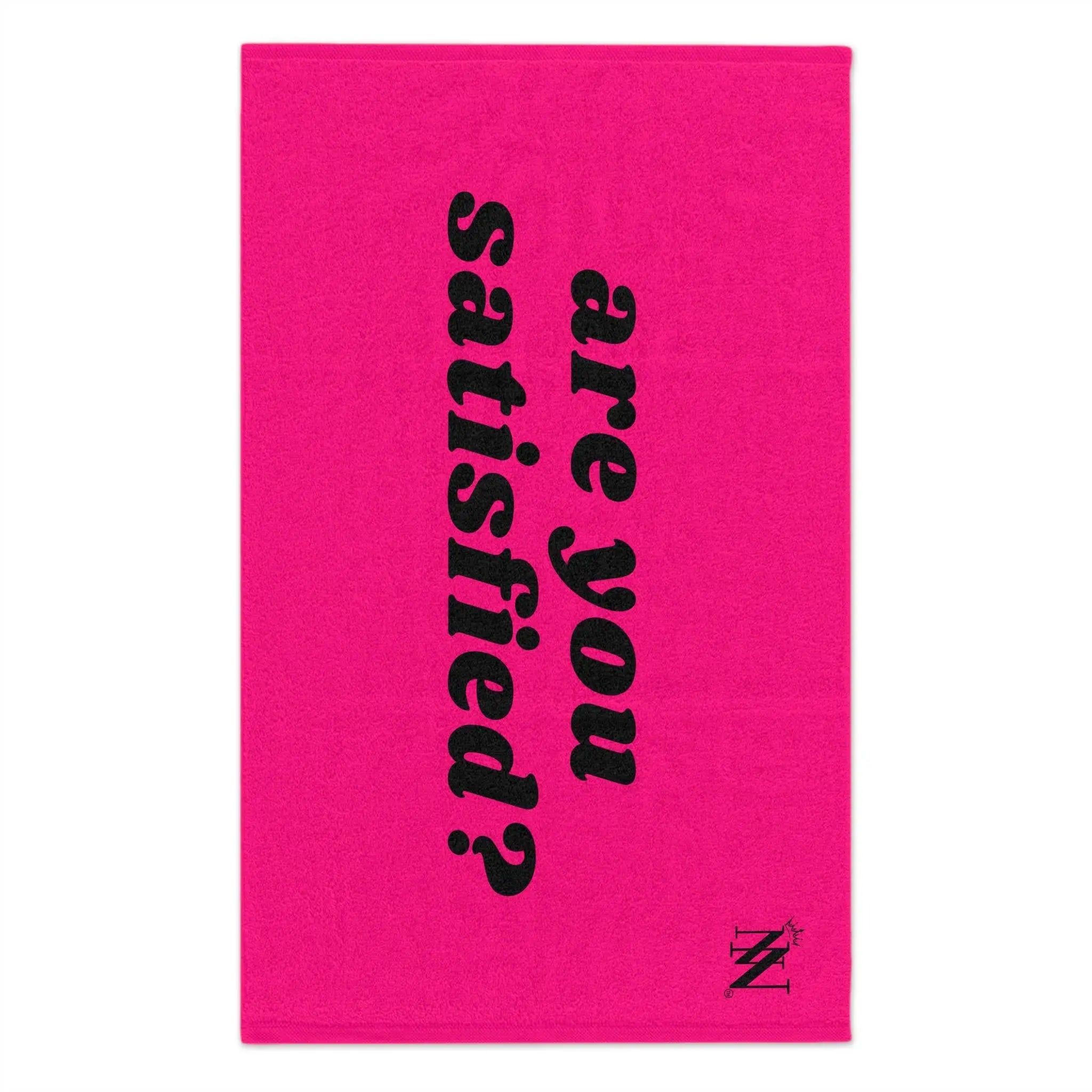 Are You Satisfied? Pink Mix Match Soft Sex Towels | Flirty Lovers’ Gifts