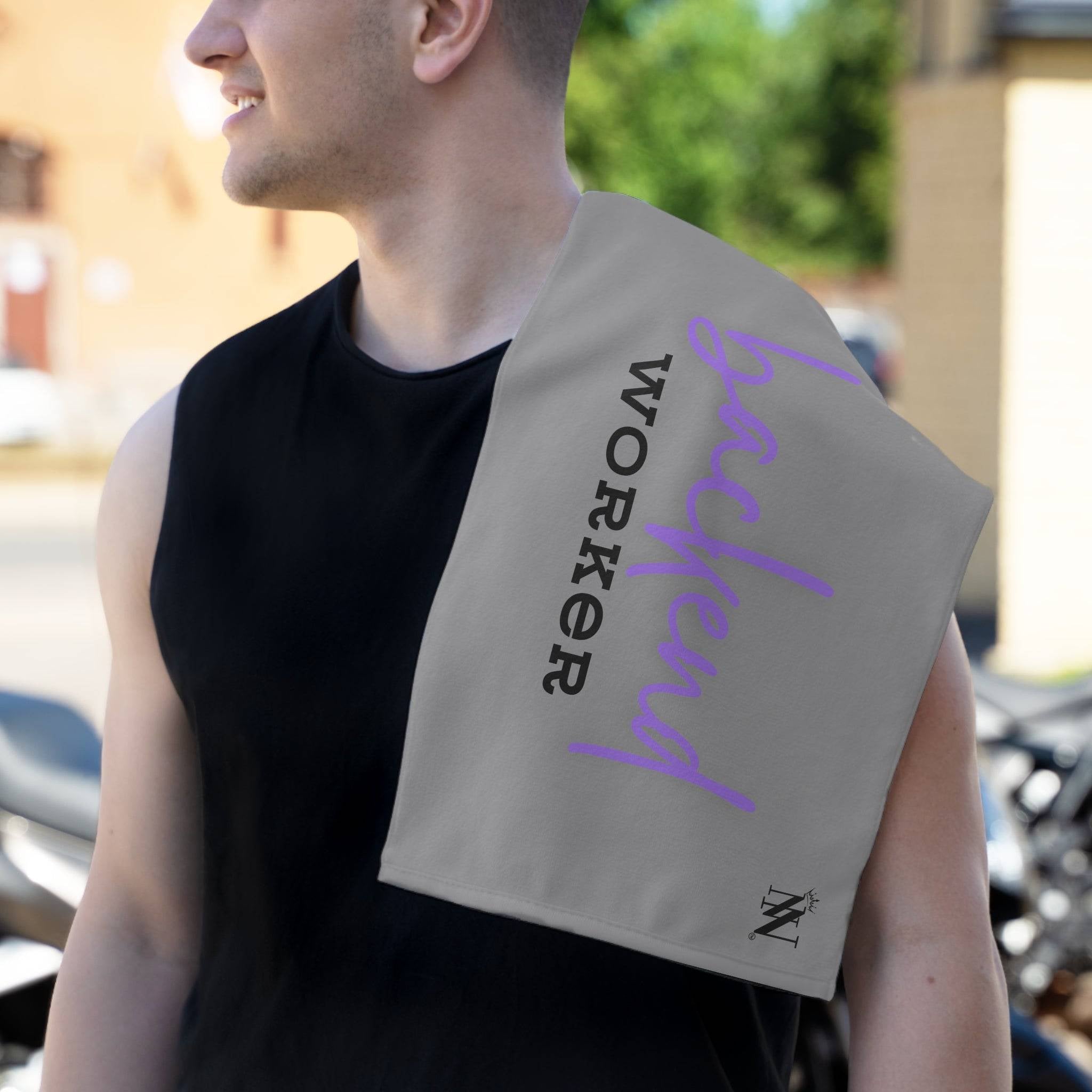 Backend Worker Grey Mix & Match Soft Sex Towels | Naughty Lovers’ Gifts