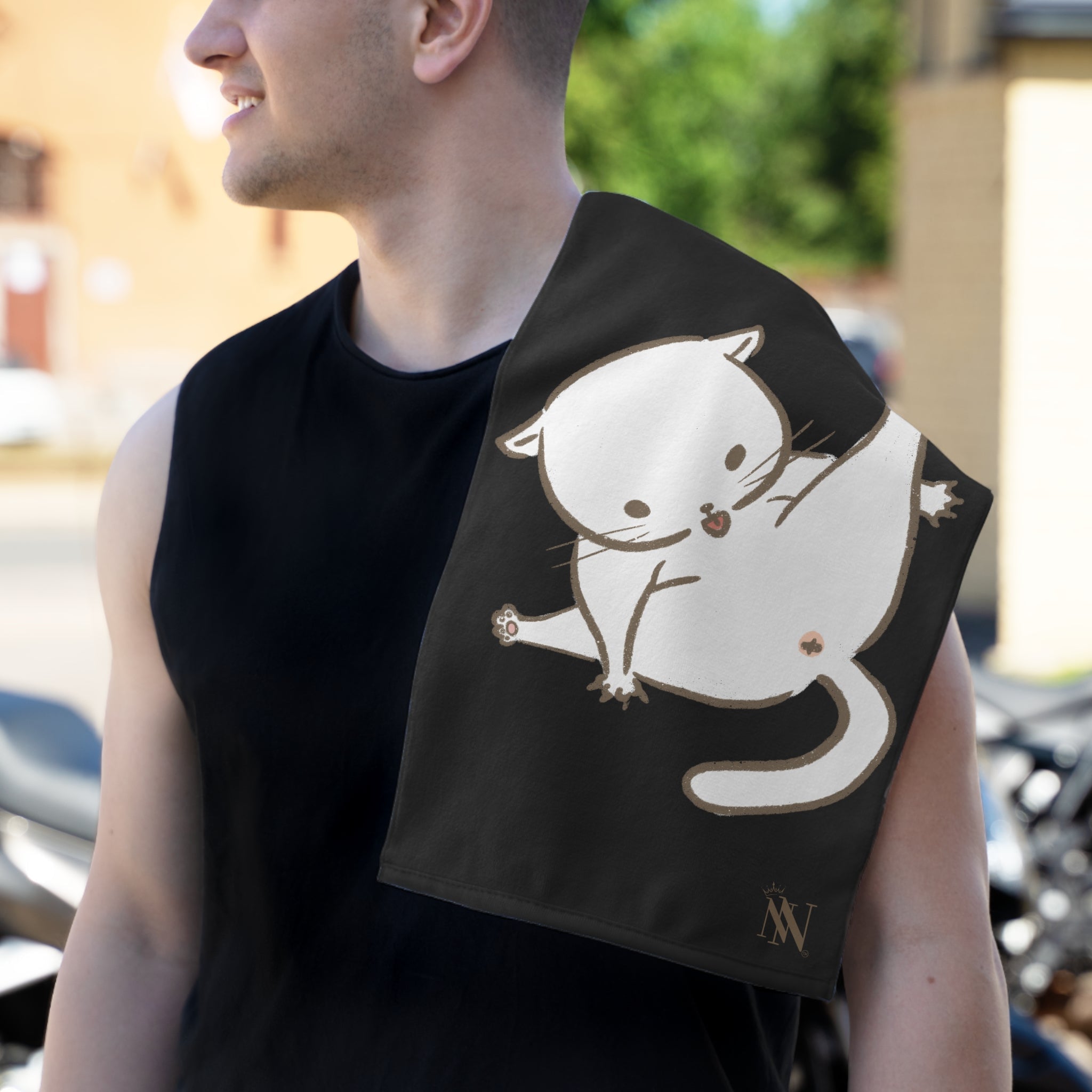 Bad Kitty Black | Mix & Match Soft Fun-Flirty Lovers’ Towels