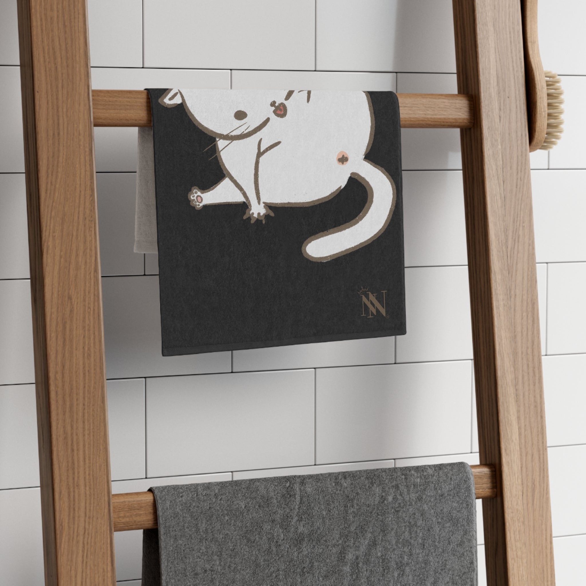 Bad Kitty Black | Mix & Match Soft Fun-Flirty Lovers’ Towels