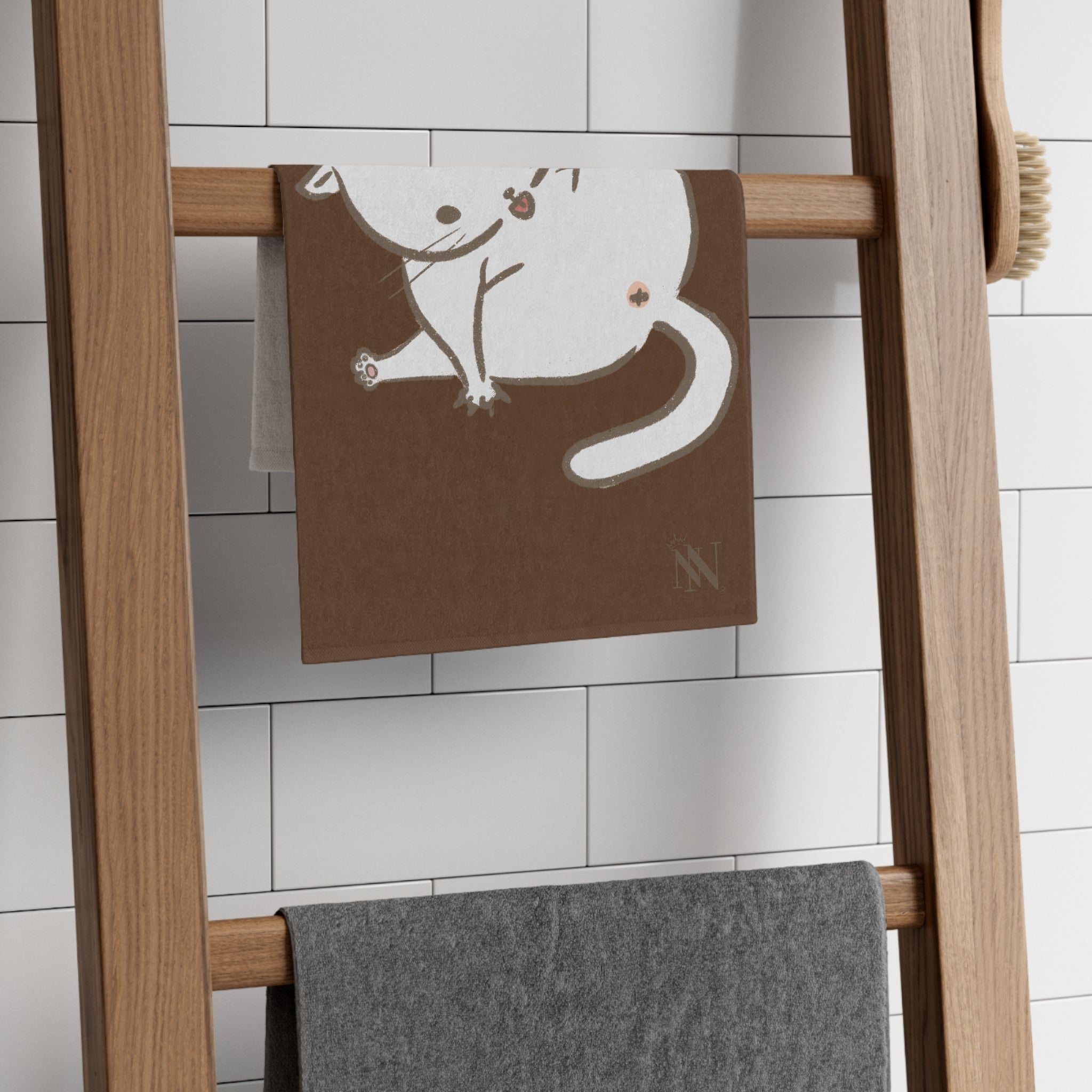 Bad Kitty Brown | Mix & Match Soft Fun-Flirty Lovers’ Towels