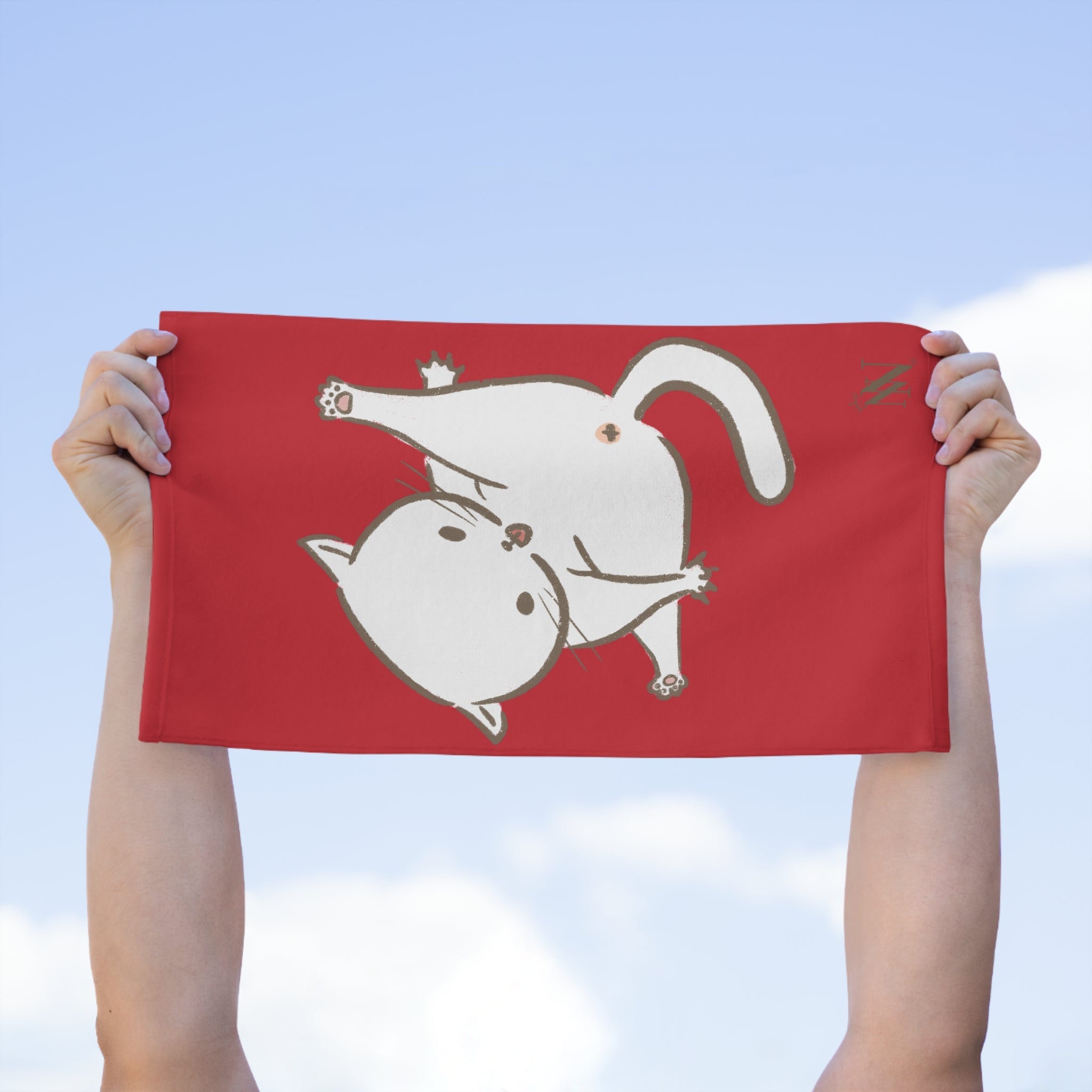 Bad Kitty Red | Mix & Match Soft Fun-Flirty Lovers’ Towels