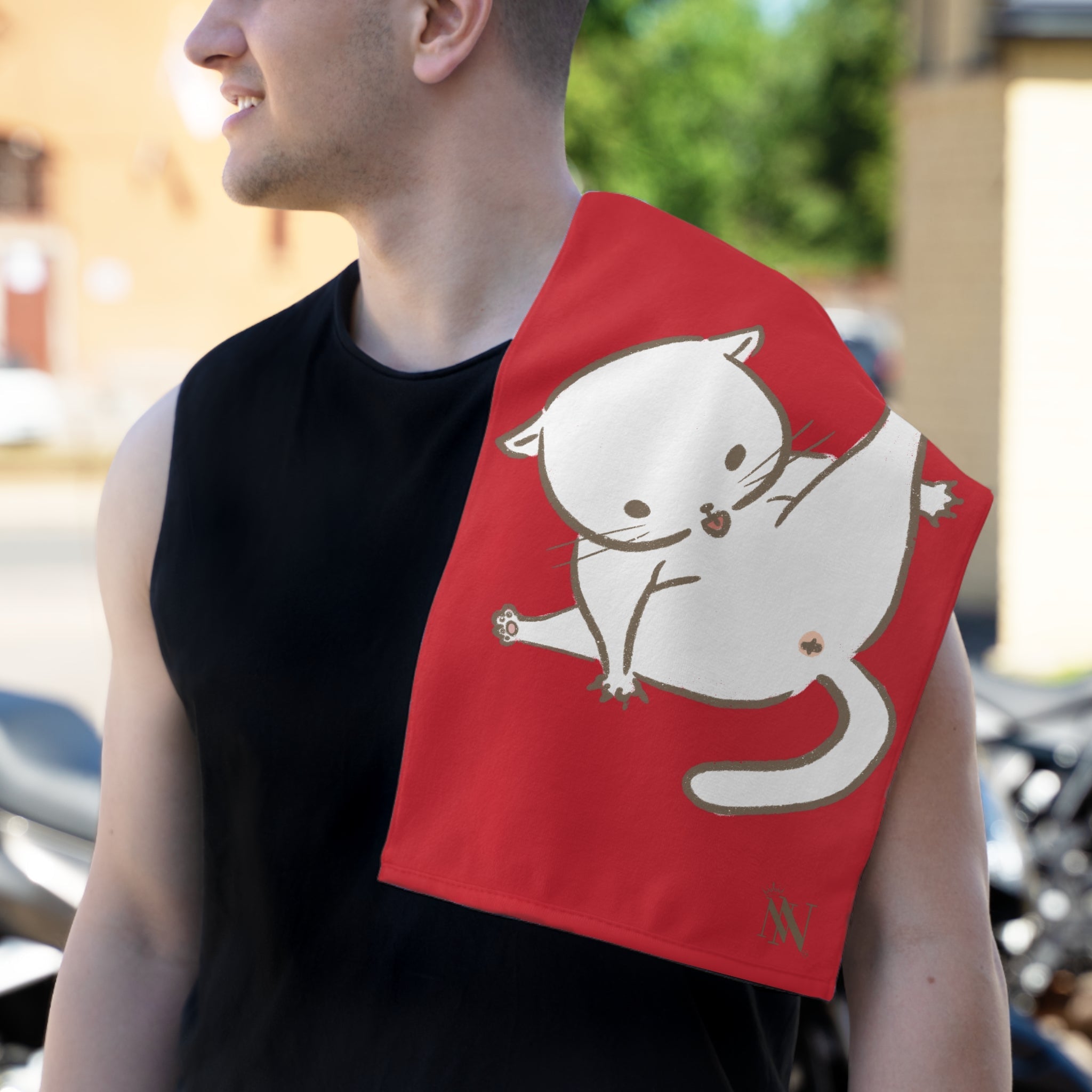 Bad Kitty Red | Mix & Match Soft Fun-Flirty Lovers’ Towels