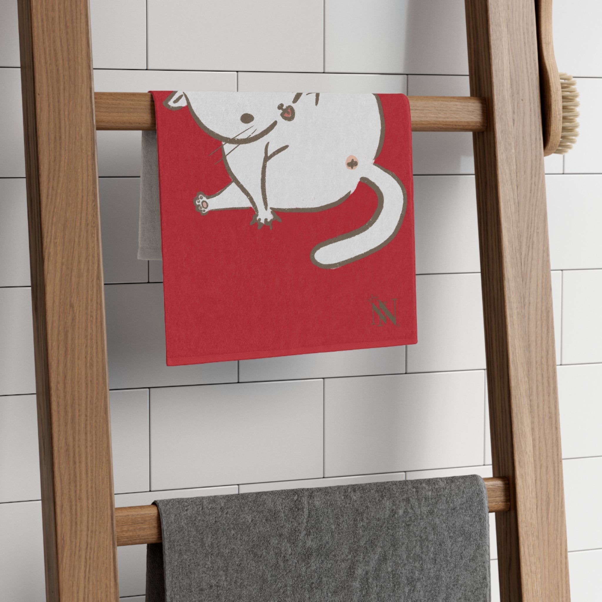 Bad Kitty Red | Mix & Match Soft Fun-Flirty Lovers’ Towels