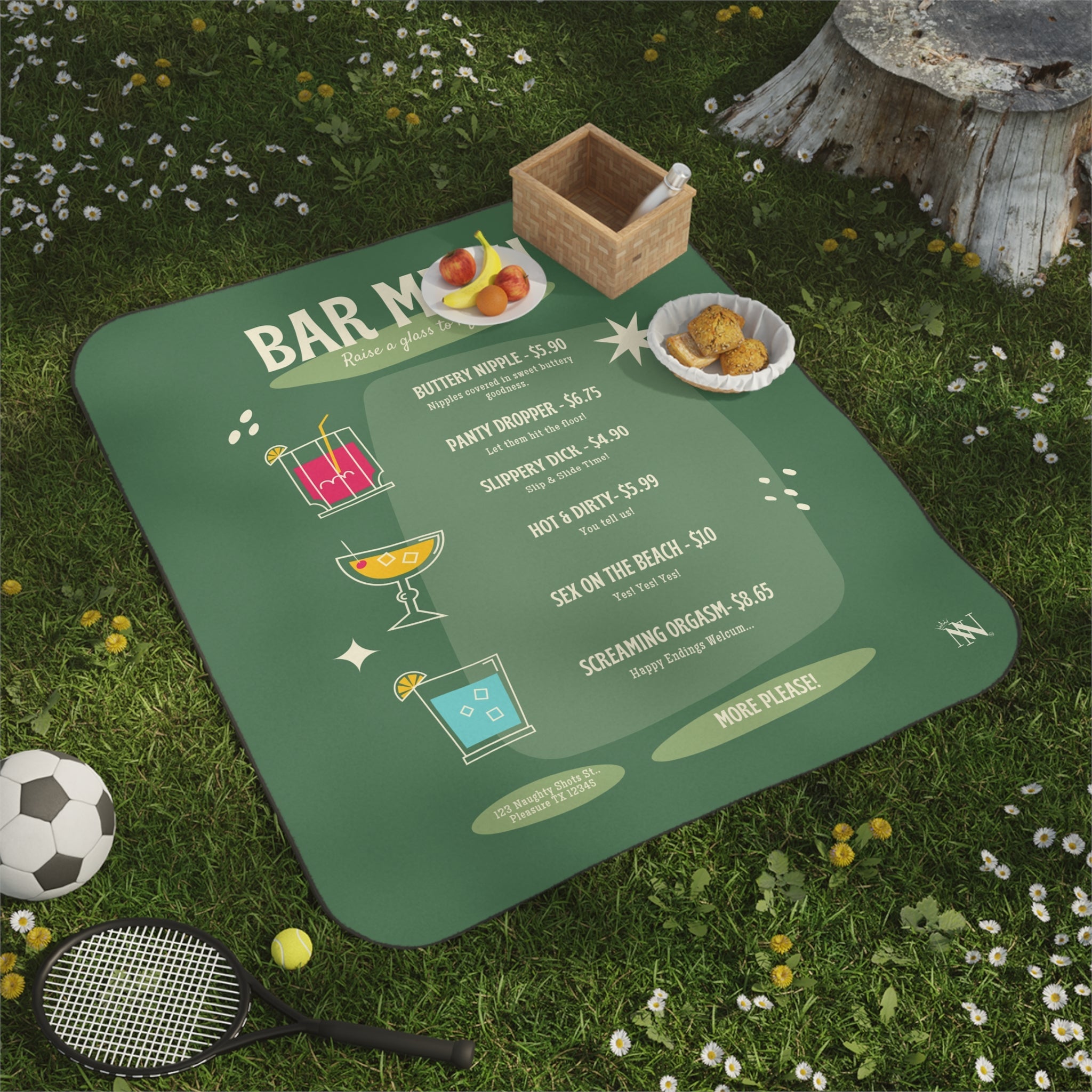 Bar Menu | Mix Match Fun-Flirty Lovers’ Water-Resistant Blankets