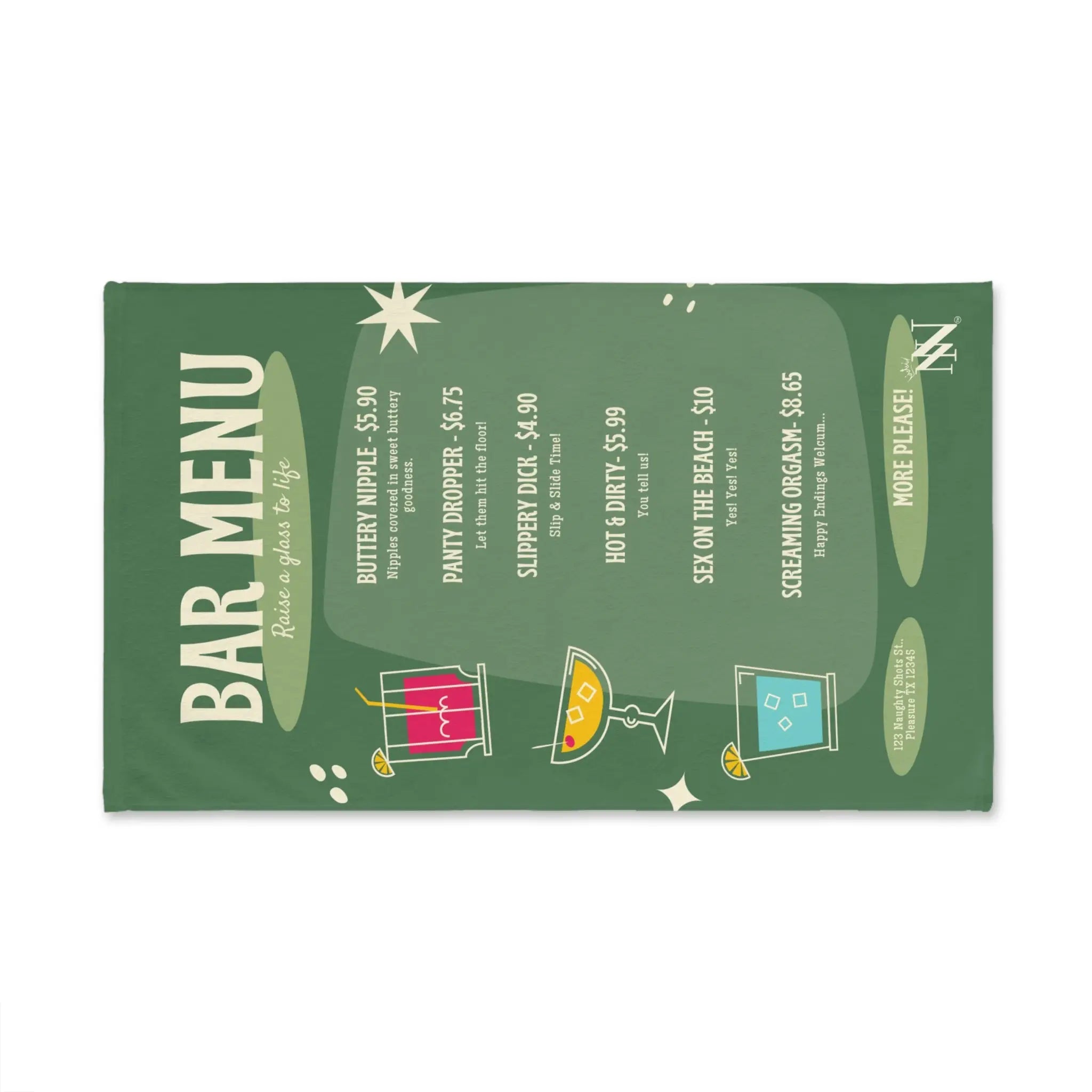 Bar Menu | Mix & Match Original Fun-Flirty Lovers’ Towels