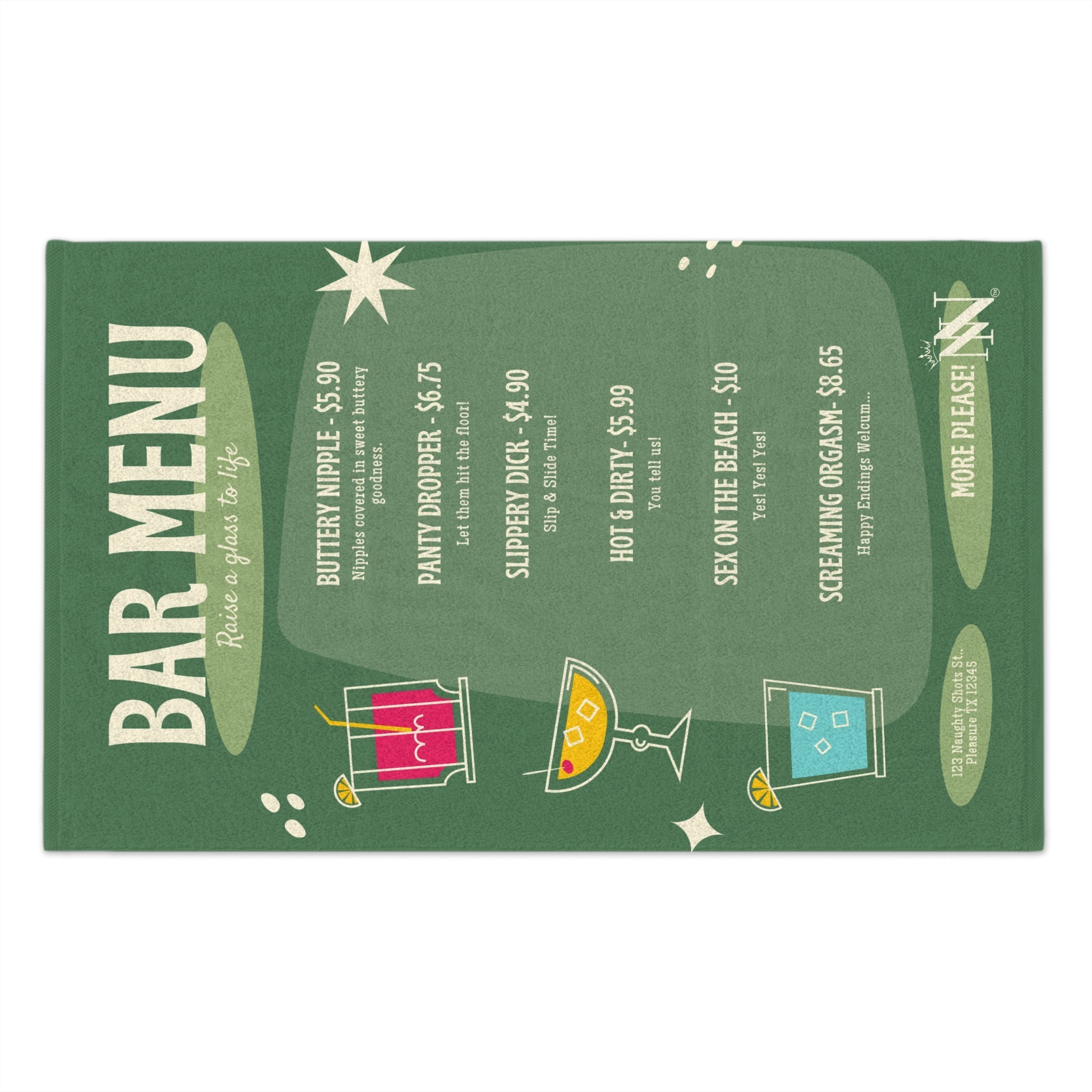 Bar Menu | Mix & Match Soft Fun-Flirty Lovers’ Towels