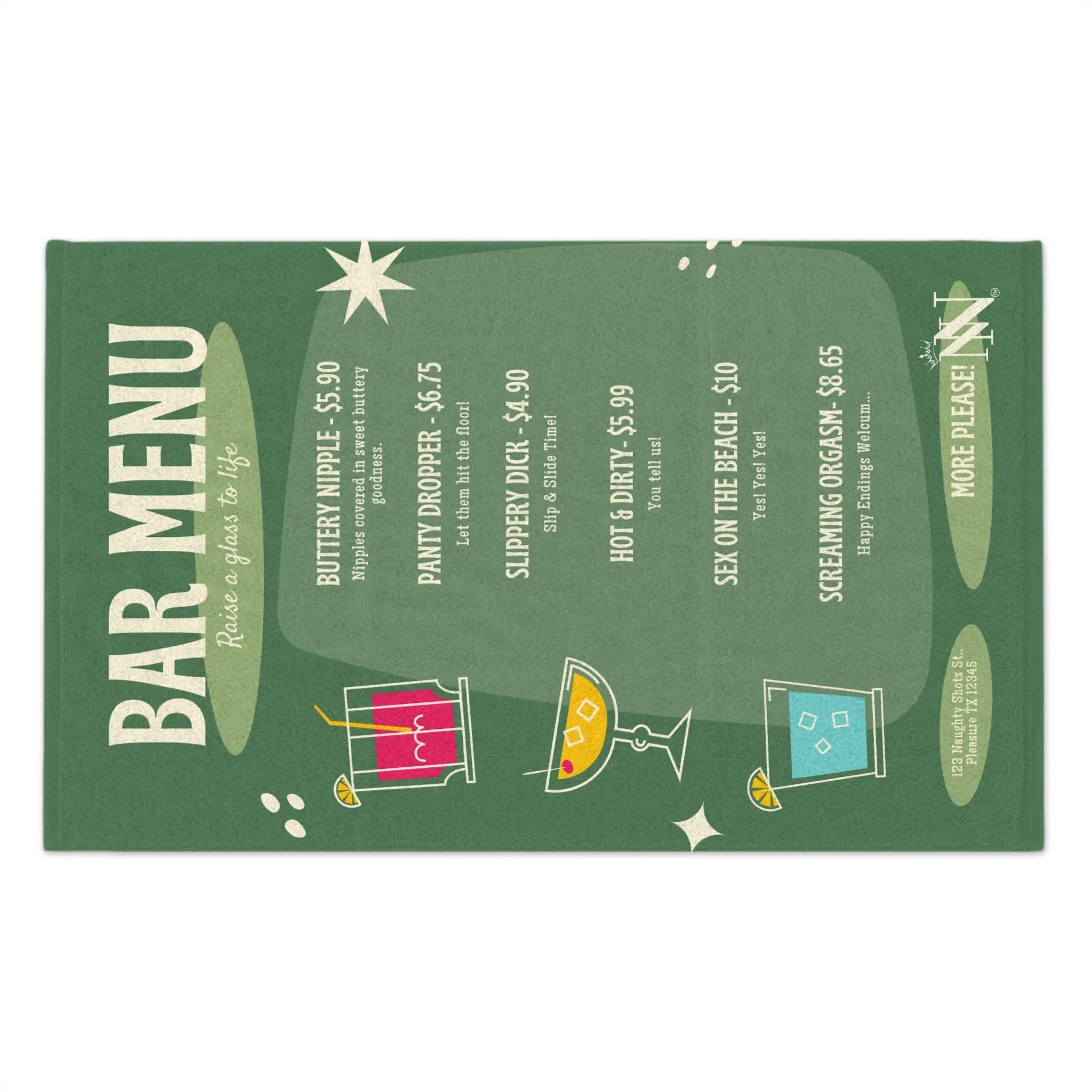Bar Menu | Mix & Match Soft Fun-Flirty Lovers’ Towels