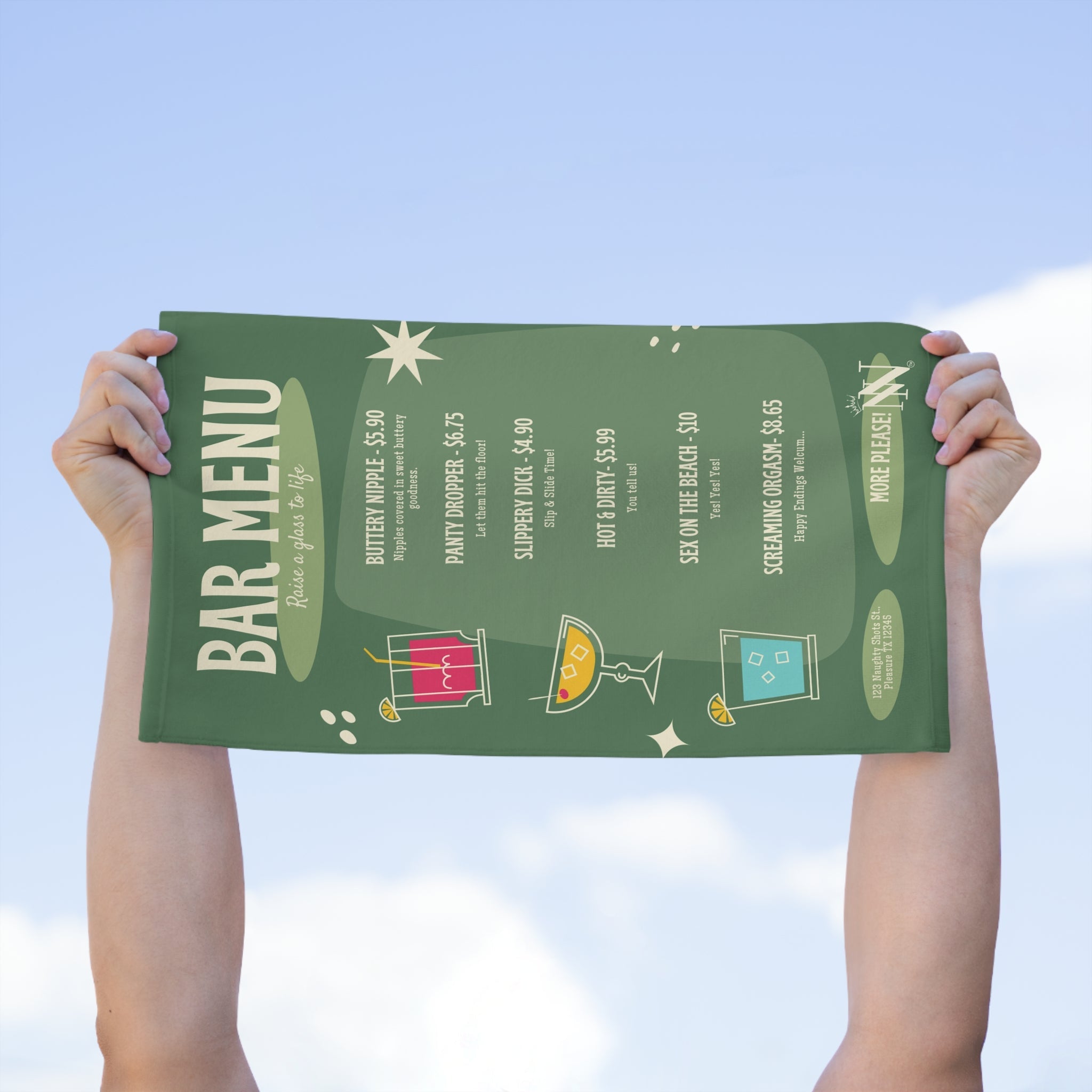 Bar Menu | Mix & Match Soft Fun-Flirty Lovers’ Towels
