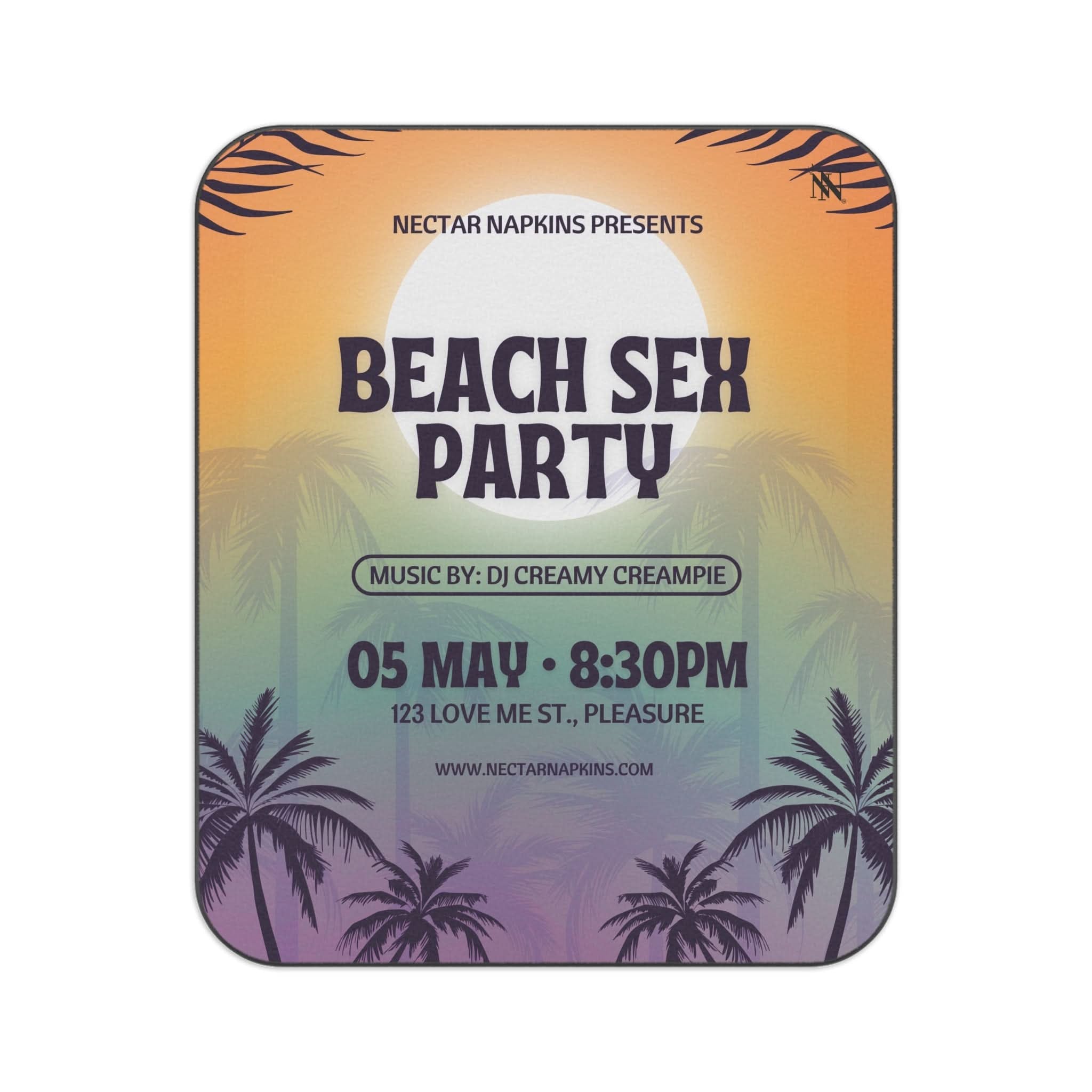 Beach Sex Party | Mix Match Fun-Flirty Lovers’ Water-Resistant Blankets