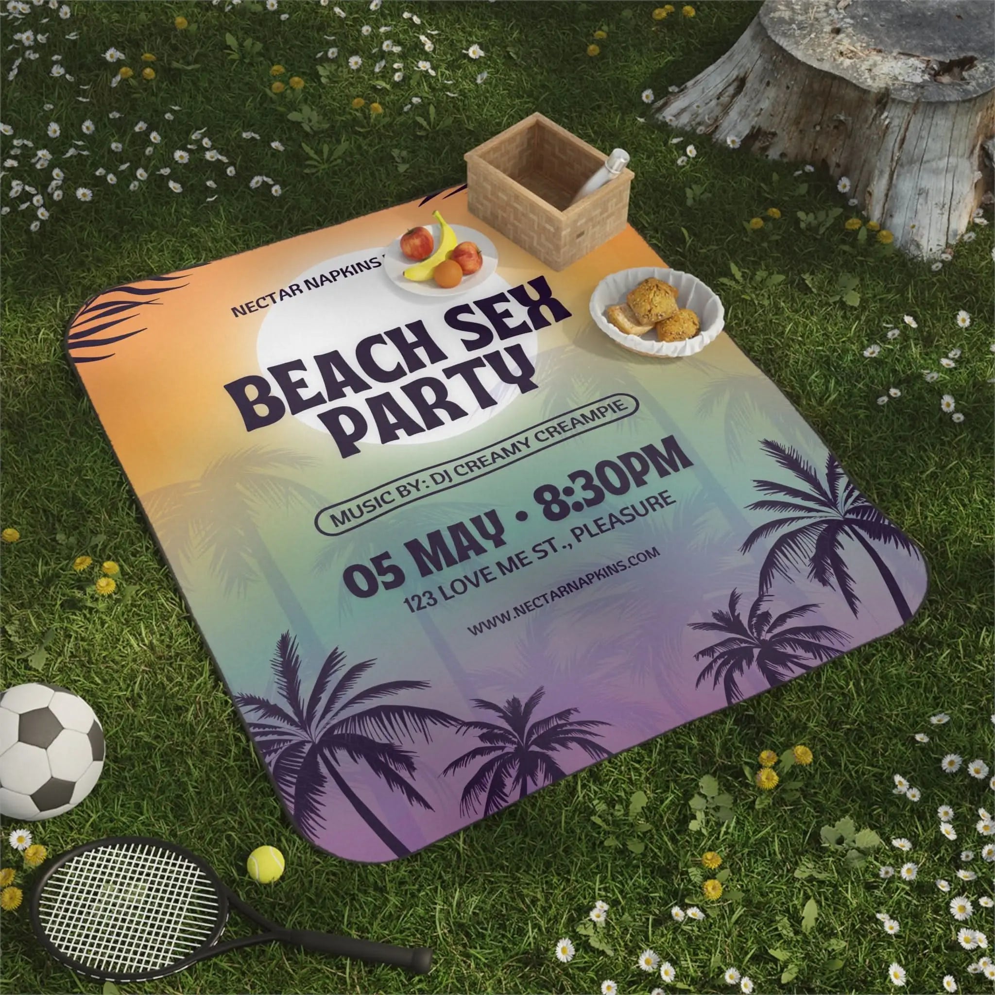 Beach Sex Party | Mix Match Fun-Flirty Lovers’ Water-Resistant Blankets