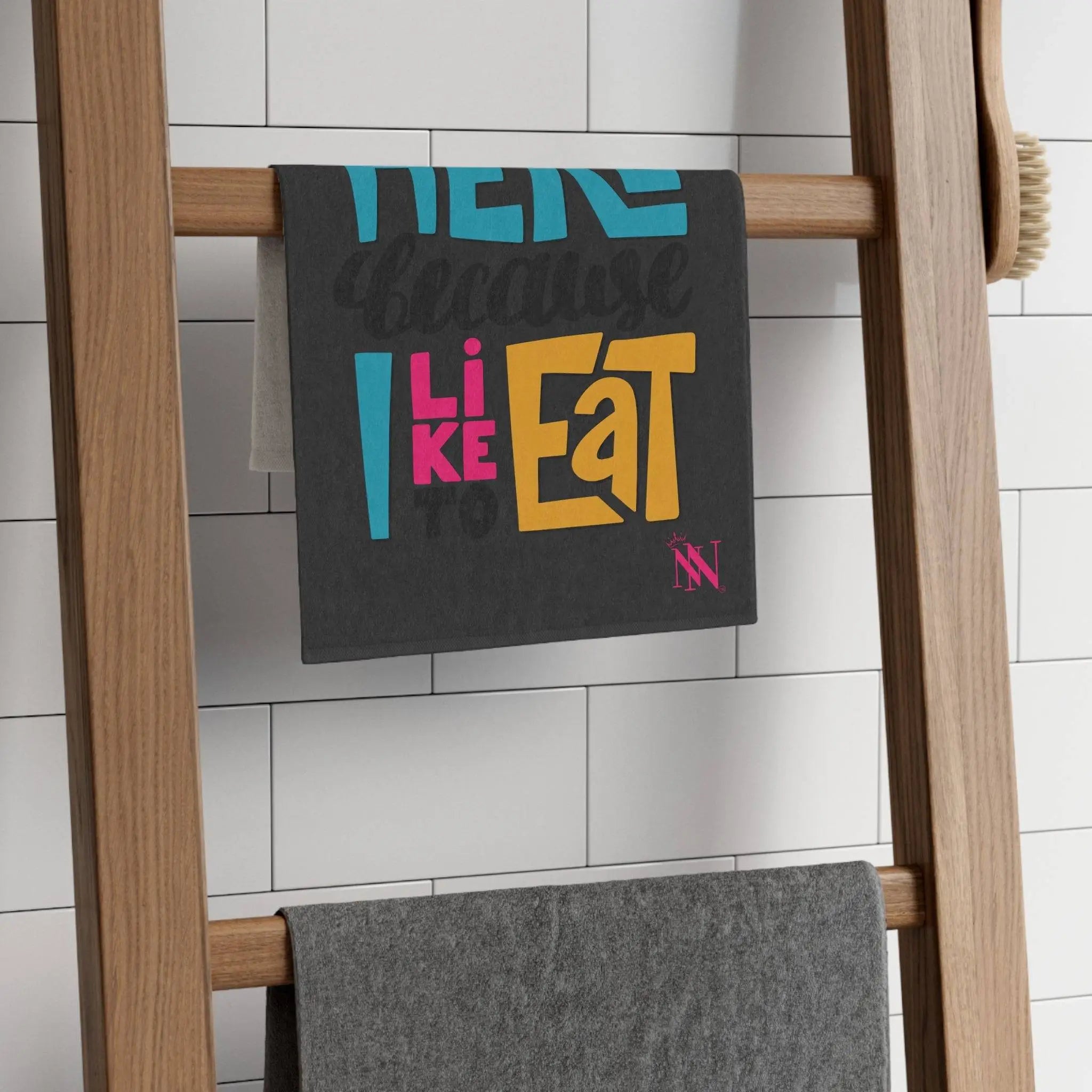 Because I Like to Eat Grey Mix & Match Soft Sex Towels | Flirty Lovers’ Gifts