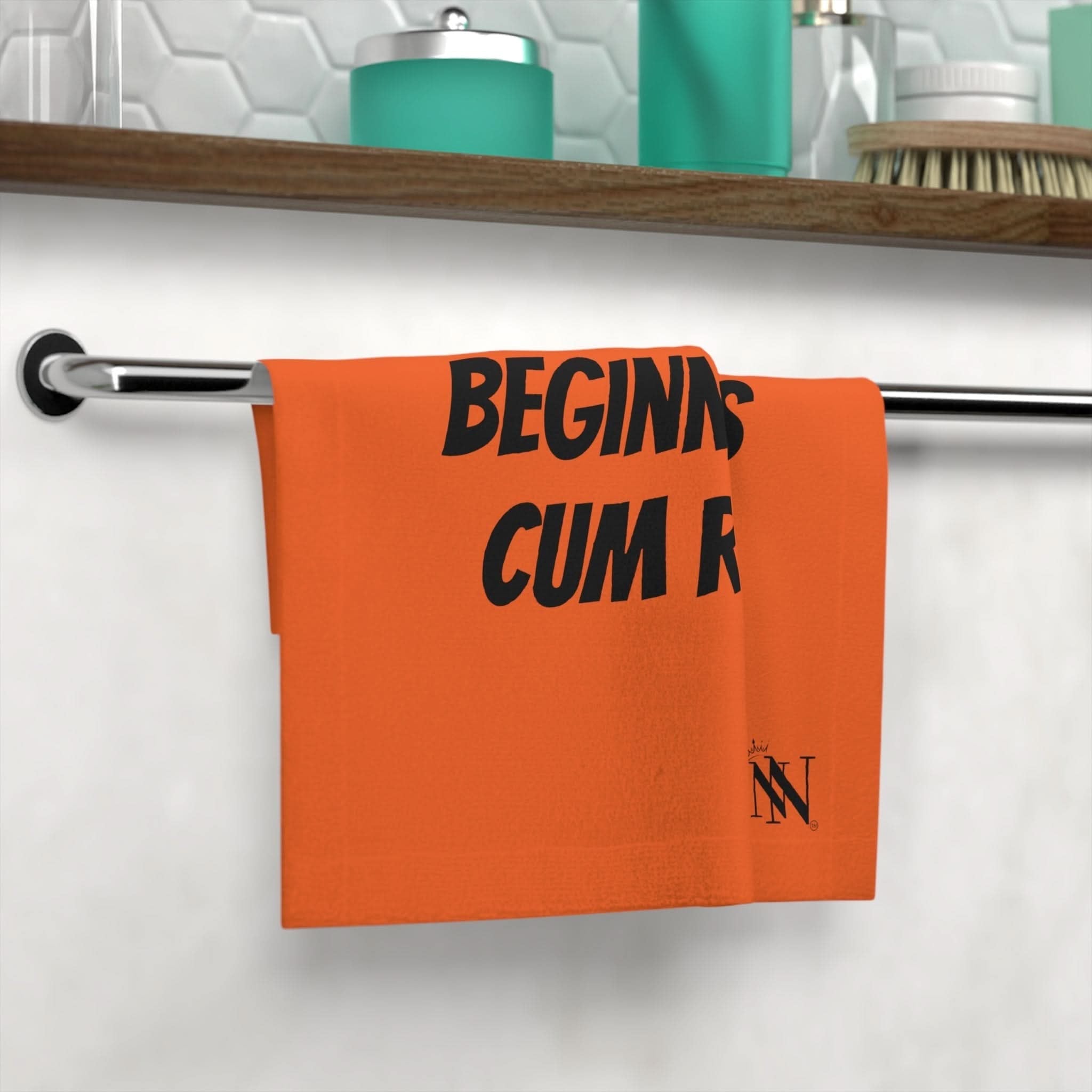 Beginner Cum Rag Orange | Mix & Match Lils’ Fun-Flirty Lovers’ Towels