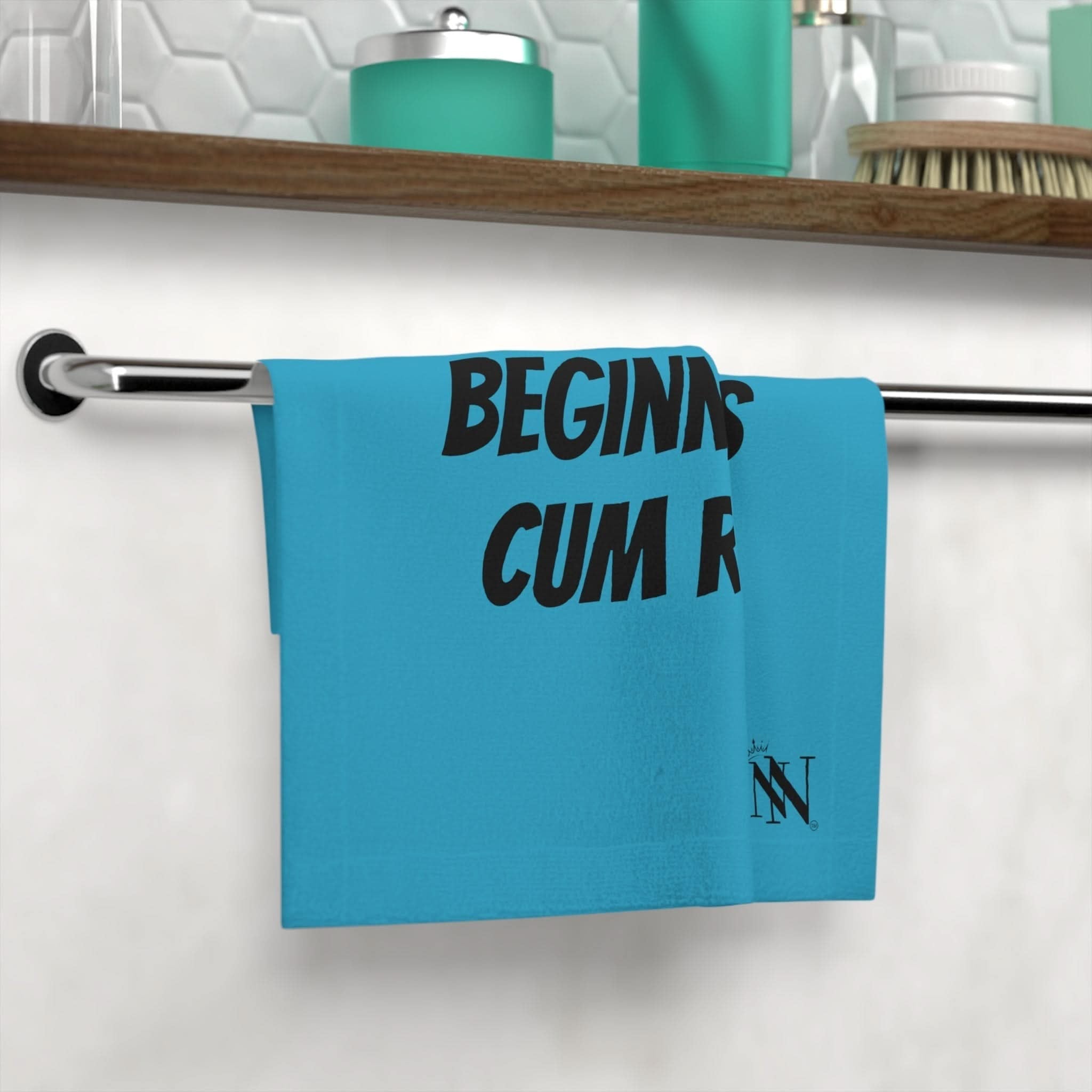 Beginner Cum Rag Teal | Mix & Match Lils’ Fun-Flirty Lovers’ Towels