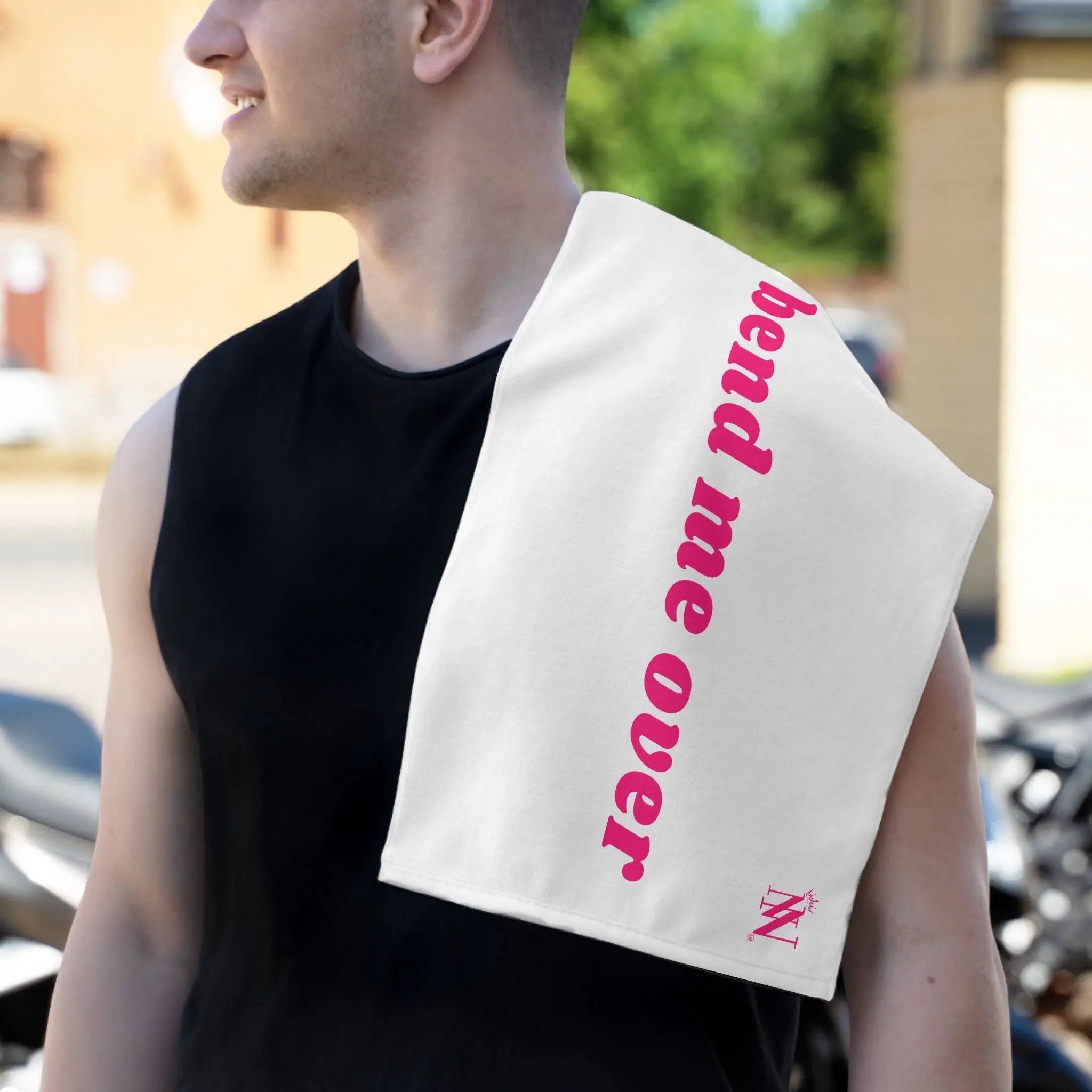 Bend Me Over White | Mix & Match Soft Fun-Flirty Lovers’ Towels