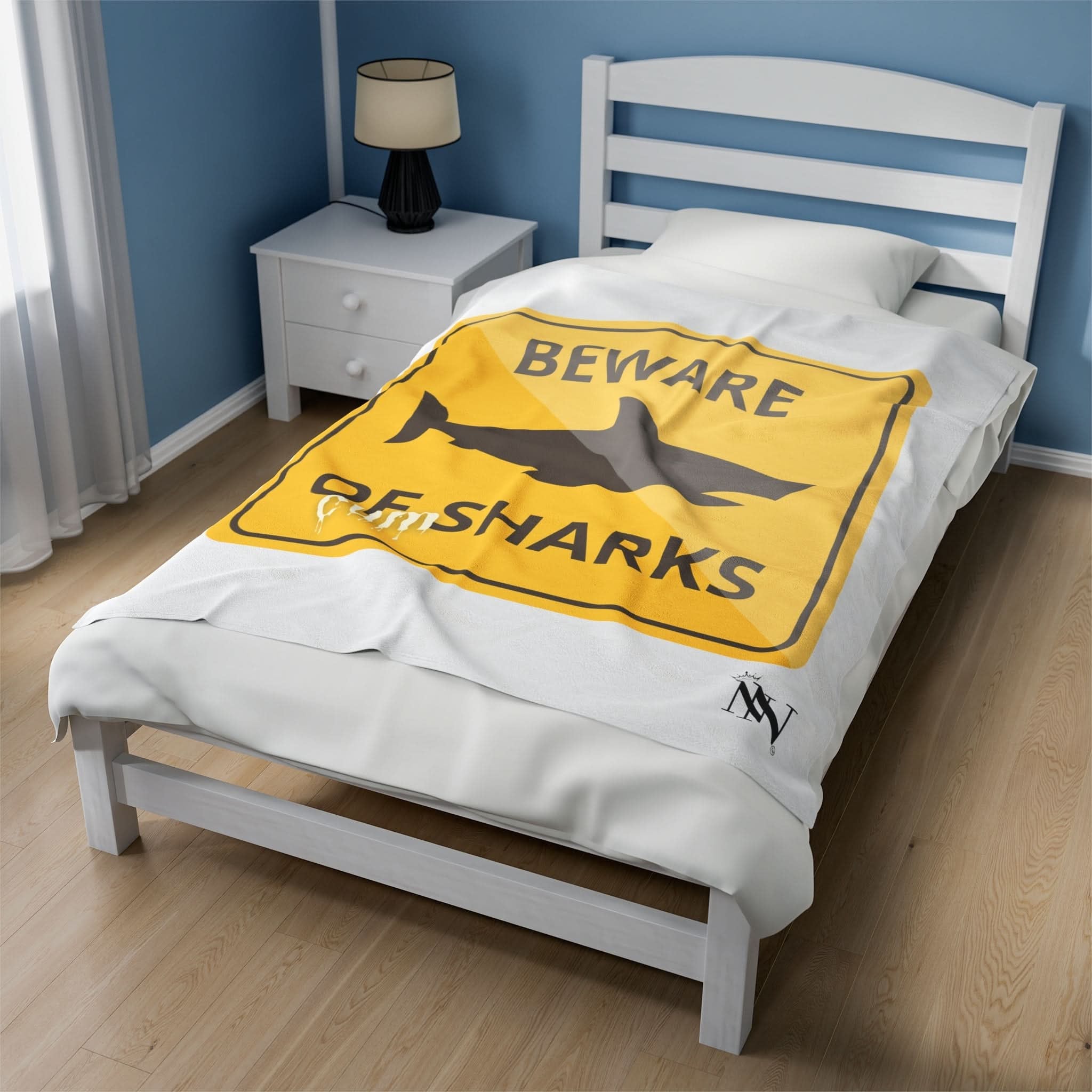 Beware of Cum Sharks | Mix & Match Fun-Flirty Lovers’ Blankets