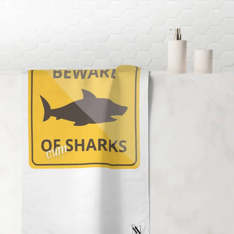 Beware of Cum Sharks | Mix & Match Naughty XL Fun-Flirty Lovers’ Towels